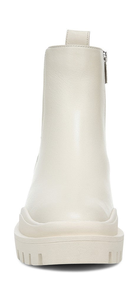 Vionic Karsen Womens Mid Shaft Boots - Cream Wp Leather Front