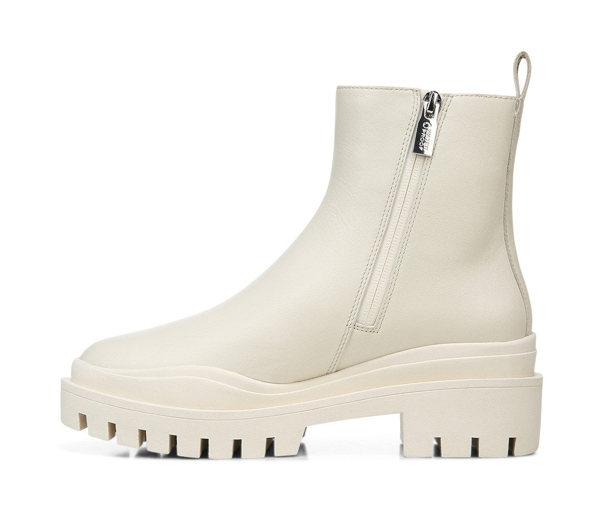 Vionic Karsen Womens Mid Shaft Boots - Cream Wp Leather Left Side