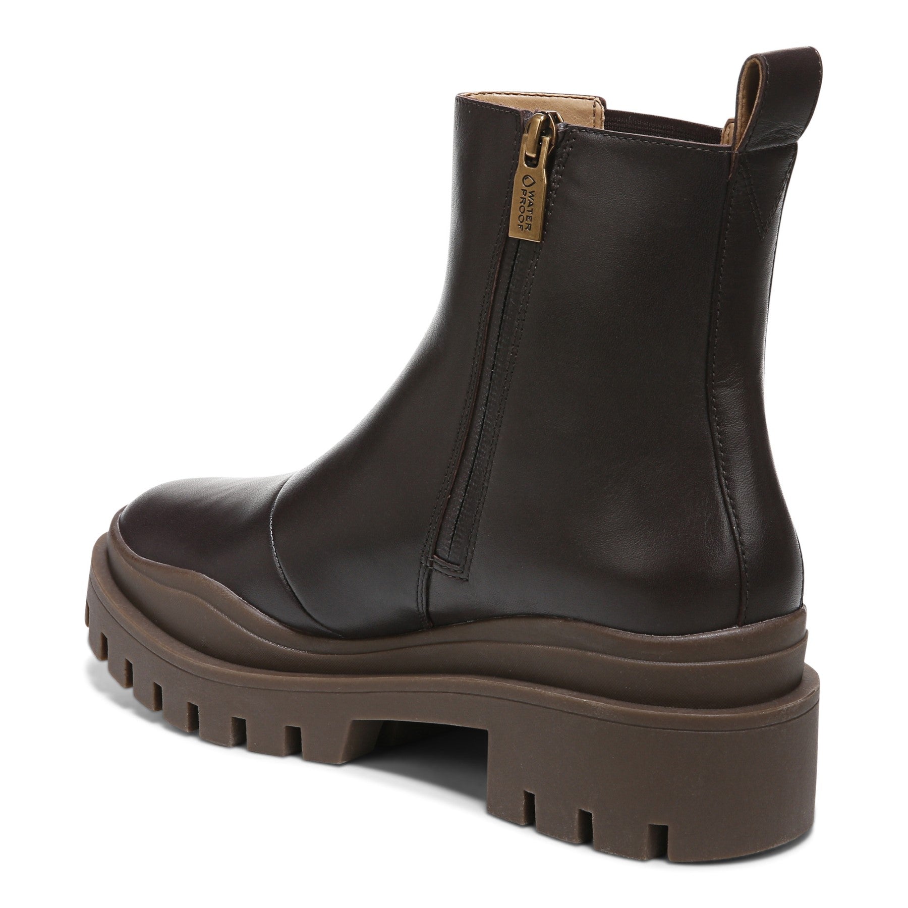Vionic Karsen Women's Waterproof Arch Supportive Boot - Chocolate - Back angle