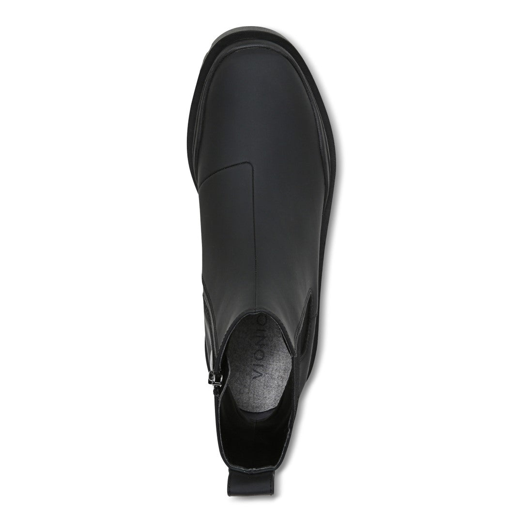 Vionic Karsen Women's Waterproof Arch Supportive Boot in Black Wp Rubber Syn