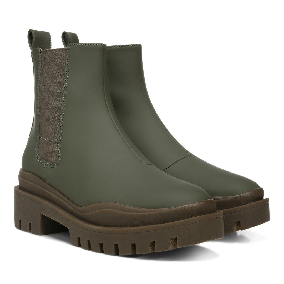 Vionic Karsen Womens Mid Shaft Boots - Olive Wp Rubber Syn - Pair