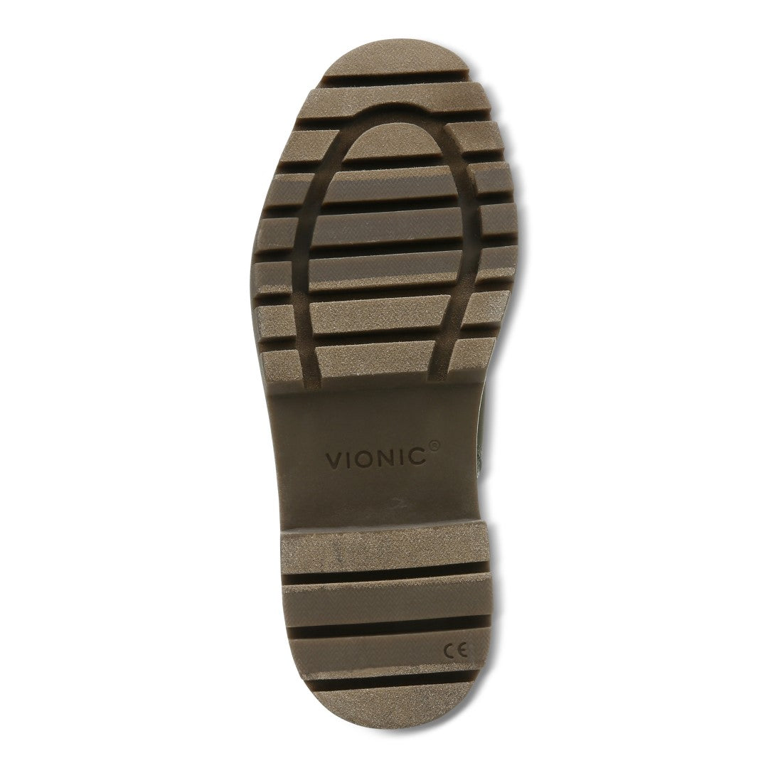 Vionic Karsen Womens Mid Shaft Boots - Olive Wp Rubber Syn - Bottom