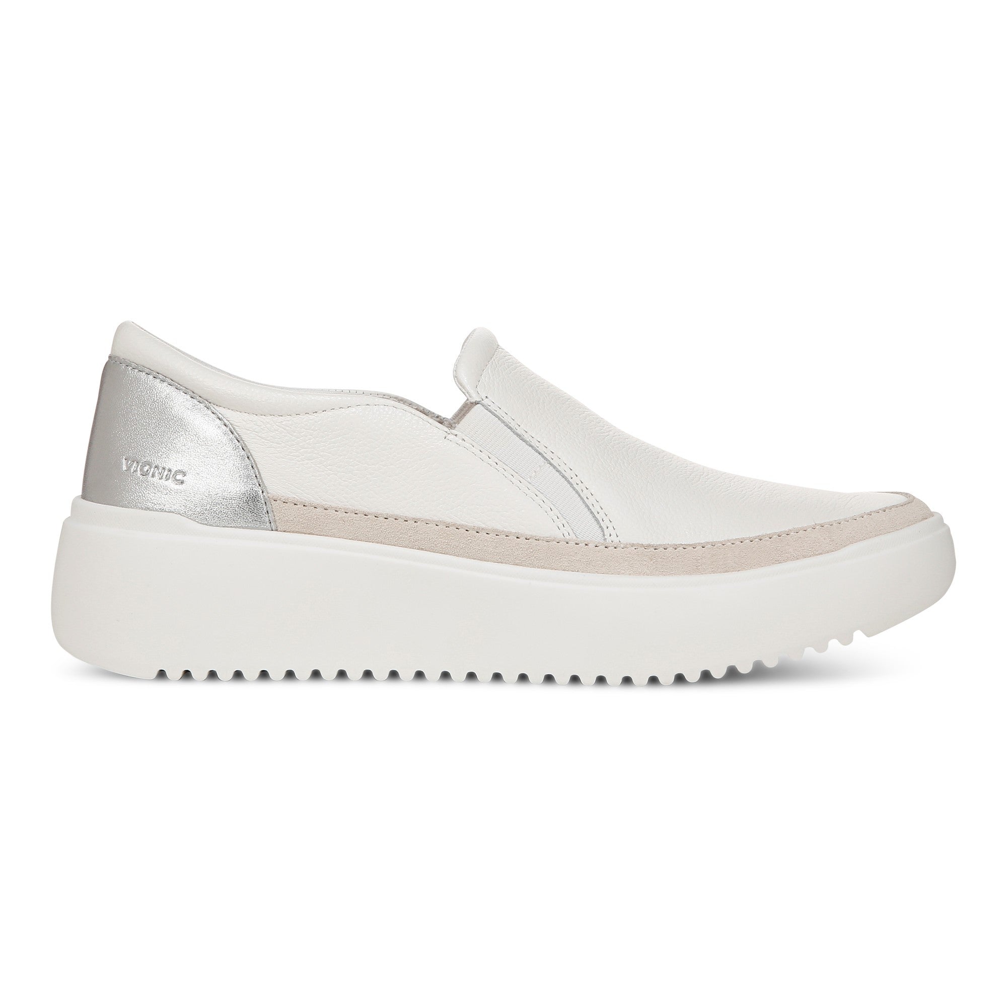 Vionic Kearny Women's Platform Slip-On Comfort Sneaker - White - Right side