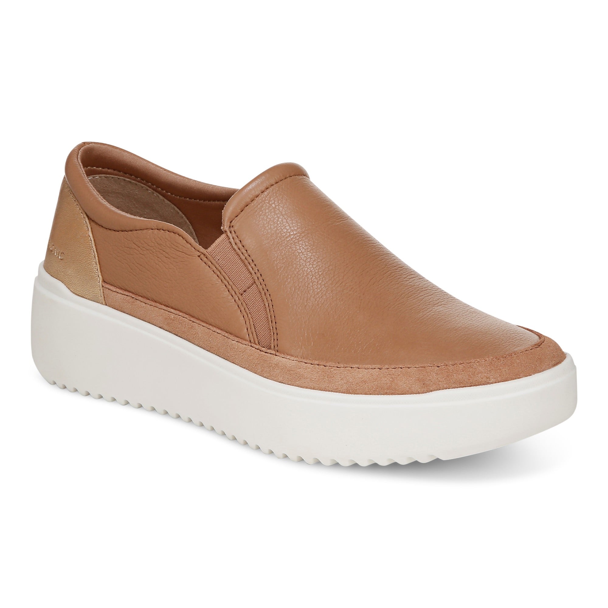 Vionic Kearny Women's Platform Slip-On Comfort Sneaker - Macaroon Brown - Angle main