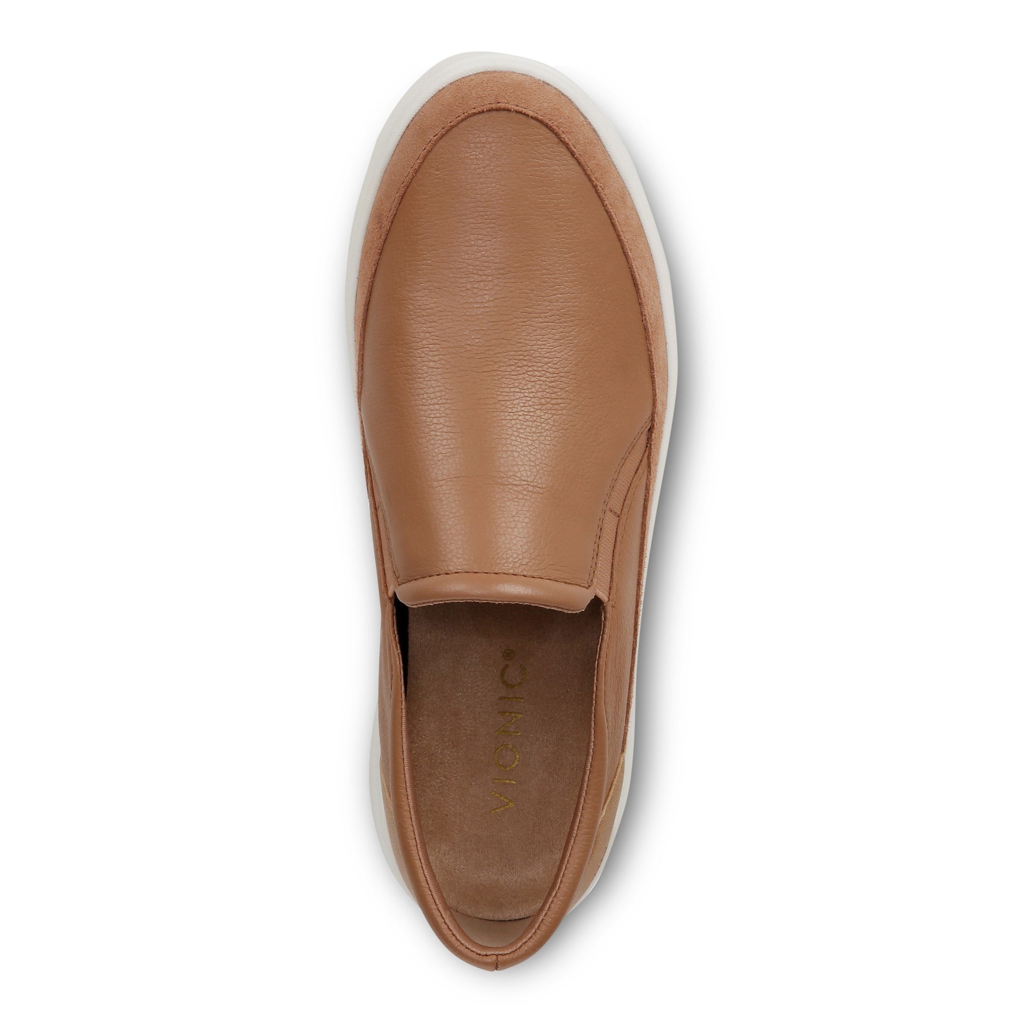 Vionic Kearny Women's Platform Slip-On Comfort Sneaker - Macaroon Brown - Top