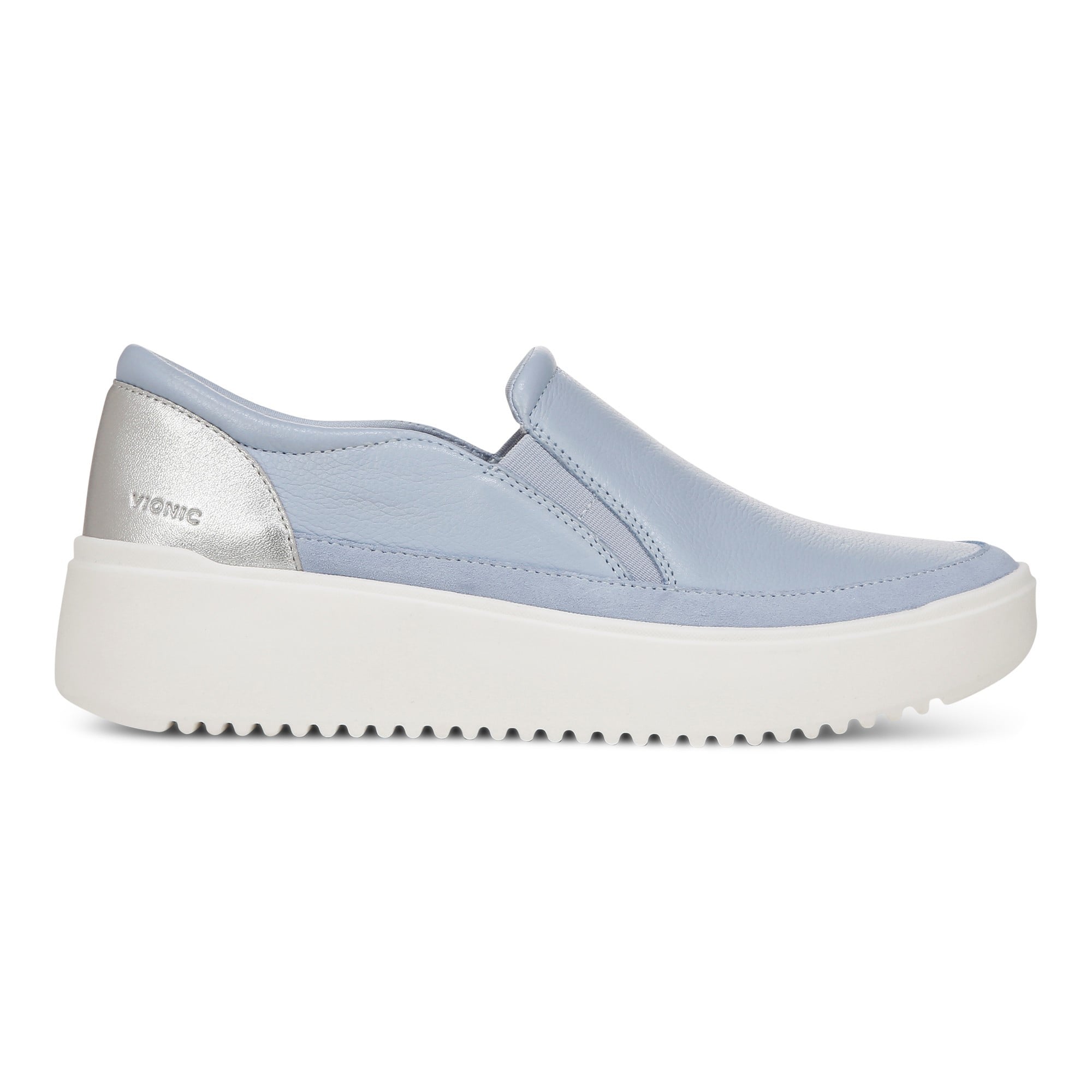 Vionic Kearny Women's Platform Slip-On Comfort Sneaker - Skyway Blue - Right side