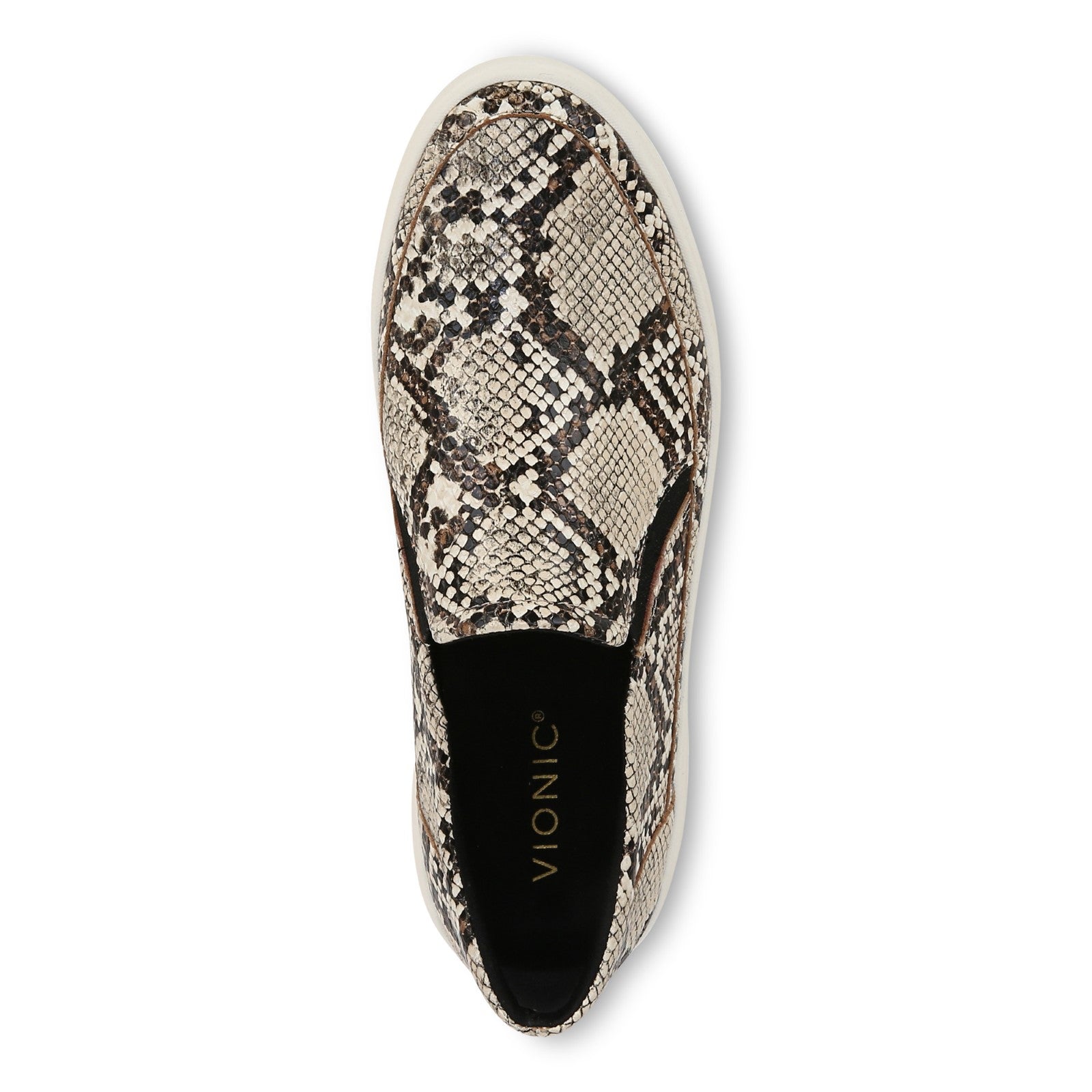 Vionic Kearny Women's Platform Slip-On Comfort Sneaker - Ivory Multi - Top