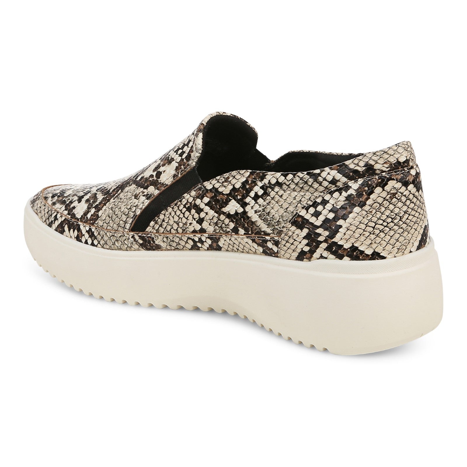 Vionic Kearny Women's Platform Slip-On Comfort Sneaker - Ivory Multi - Back angle