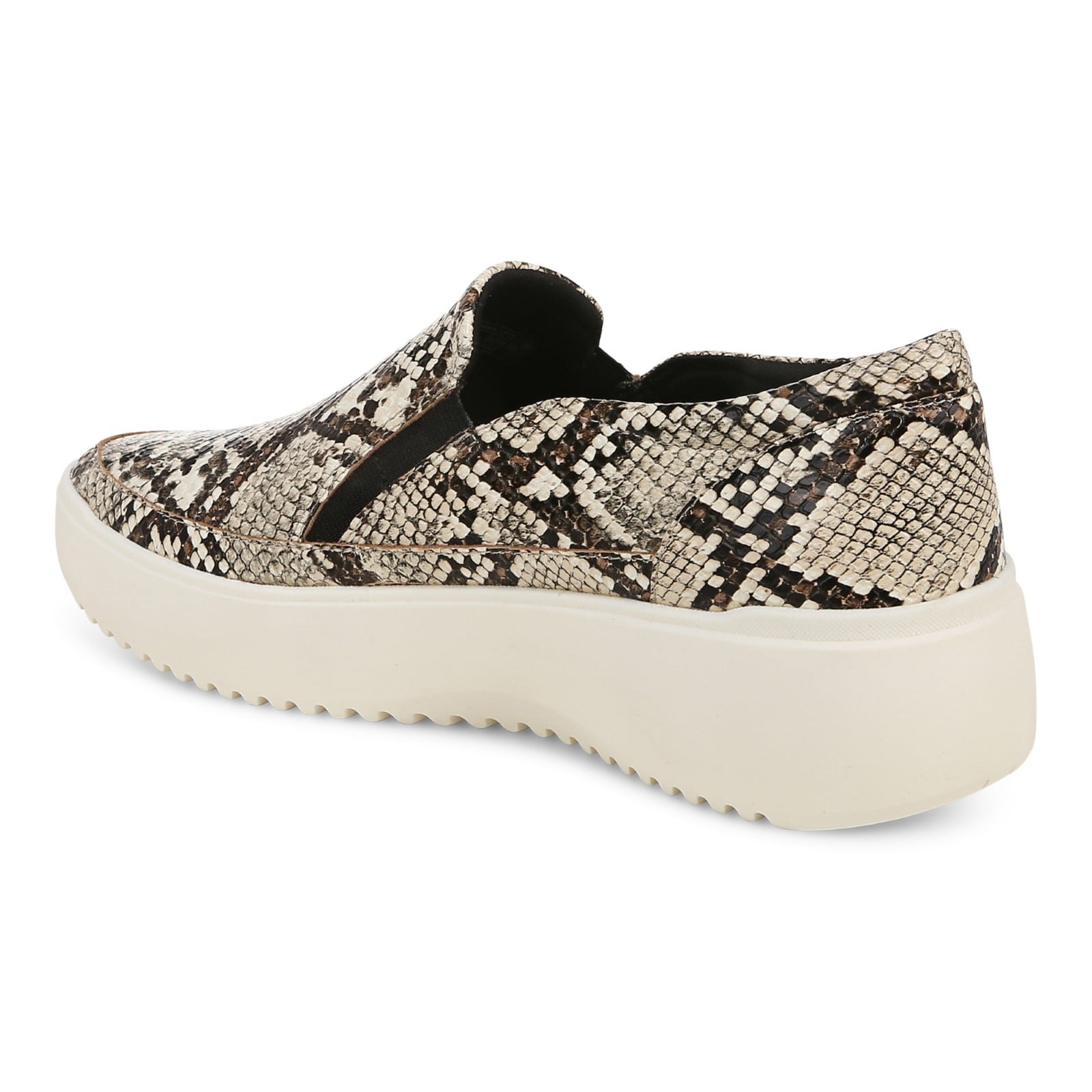 Vionic Kearny Women's Platform Slip-On Comfort Sneaker - Ivory Multi - Back angle