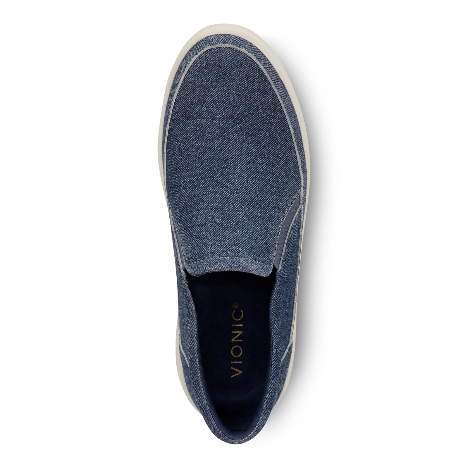 Vionic Kearny Women's Platform Slip-On Comfort Sneaker - Denim Blue - Top