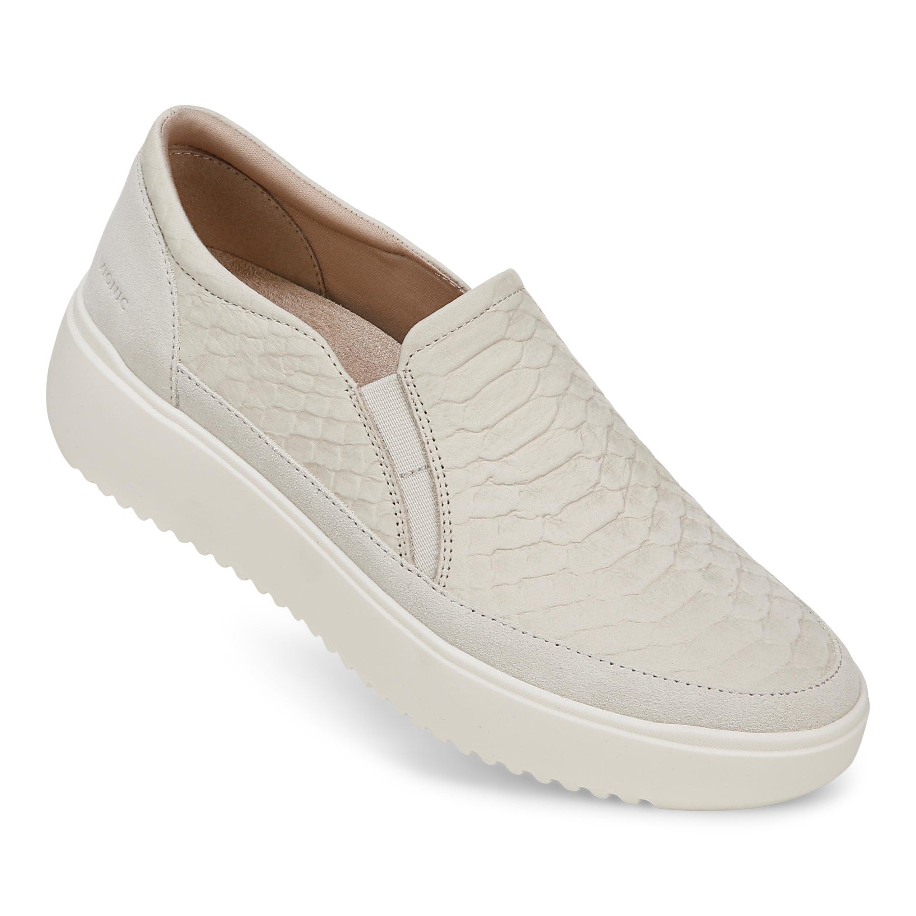 Vionic Kearny Women's Platform Slip-On Comfort Sneaker - Cream - KEARNY-I8680L6101-CREAM-13fl-med