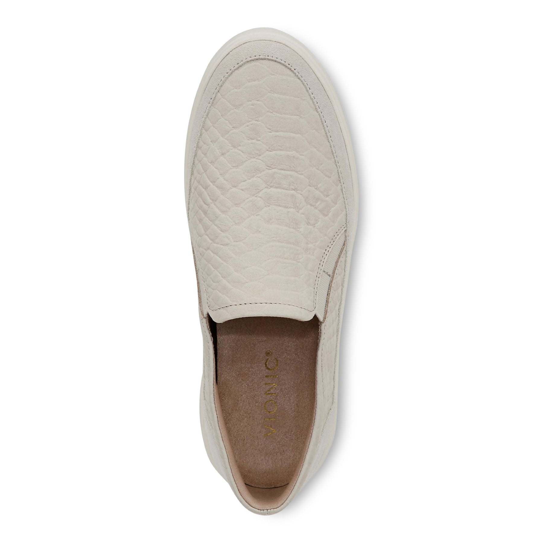 Vionic Kearny Women's Platform Slip-On Comfort Sneaker - Cream - Top