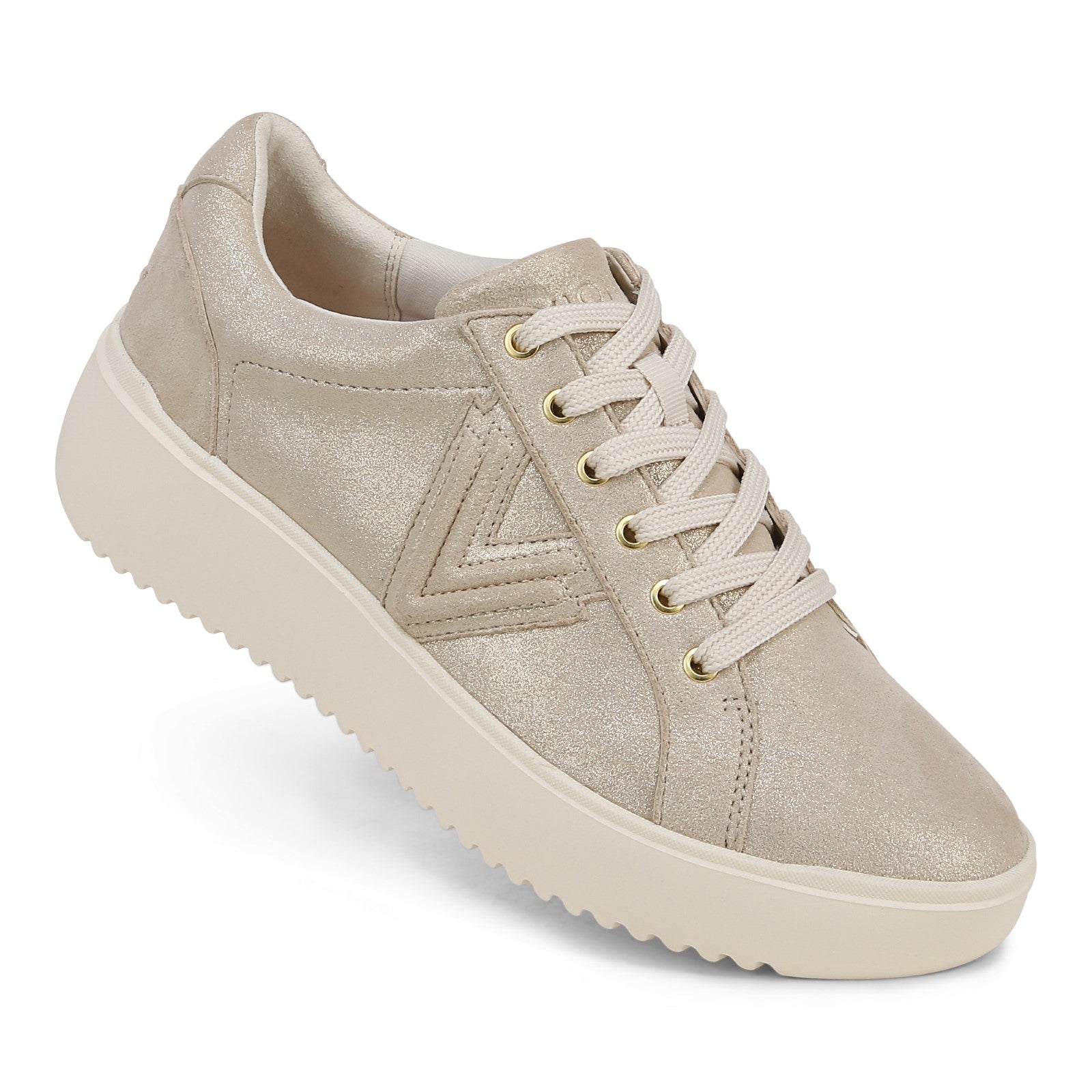 Vionic Kearny Women's Lace Up Platform Comfort Sneaker - Soft Gold - KEARNY LACE UP-I8666L7700-SOFT GOLD-13fl-med