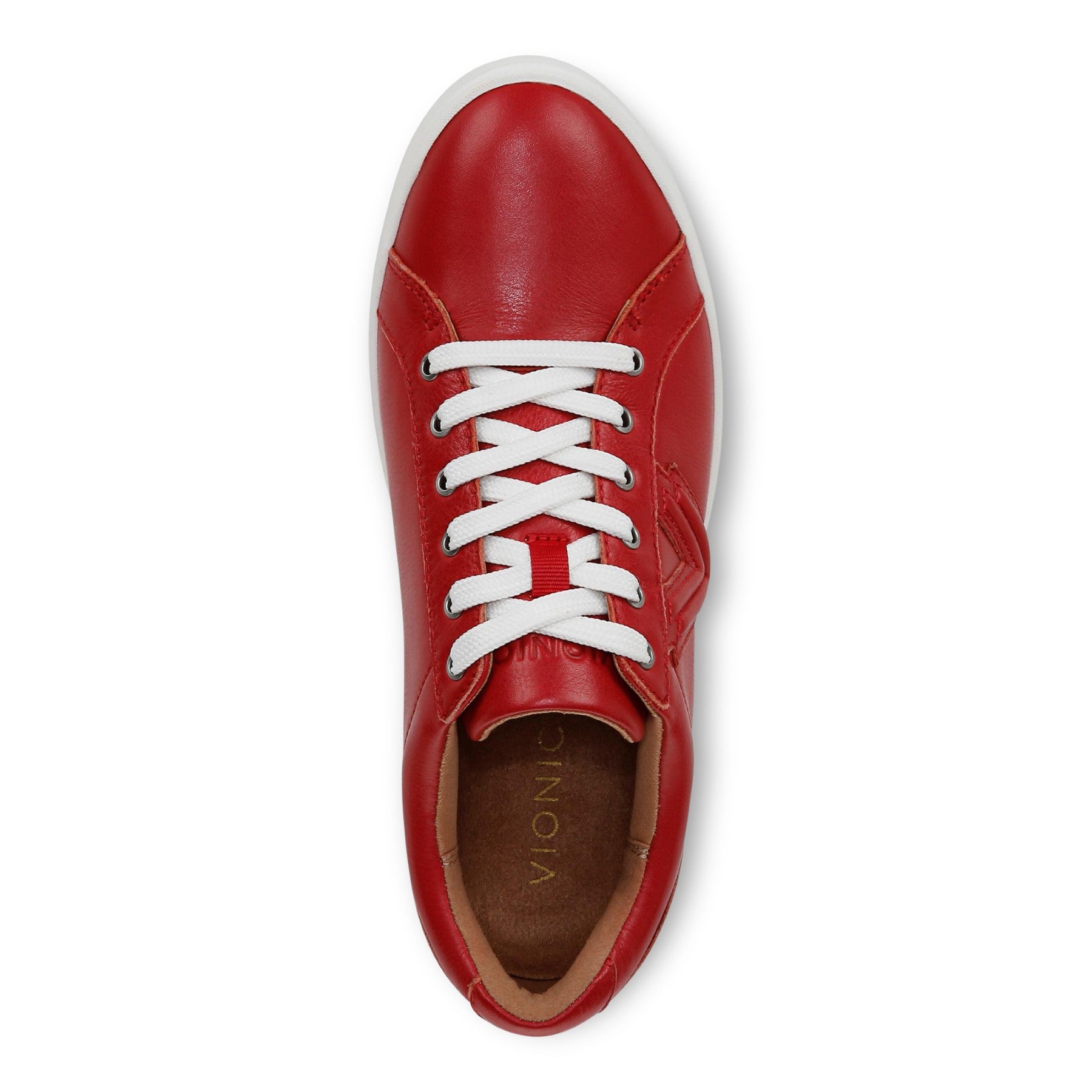 Vionic Kearny Women's Lace Up Platform Comfort Sneaker - Red - Top