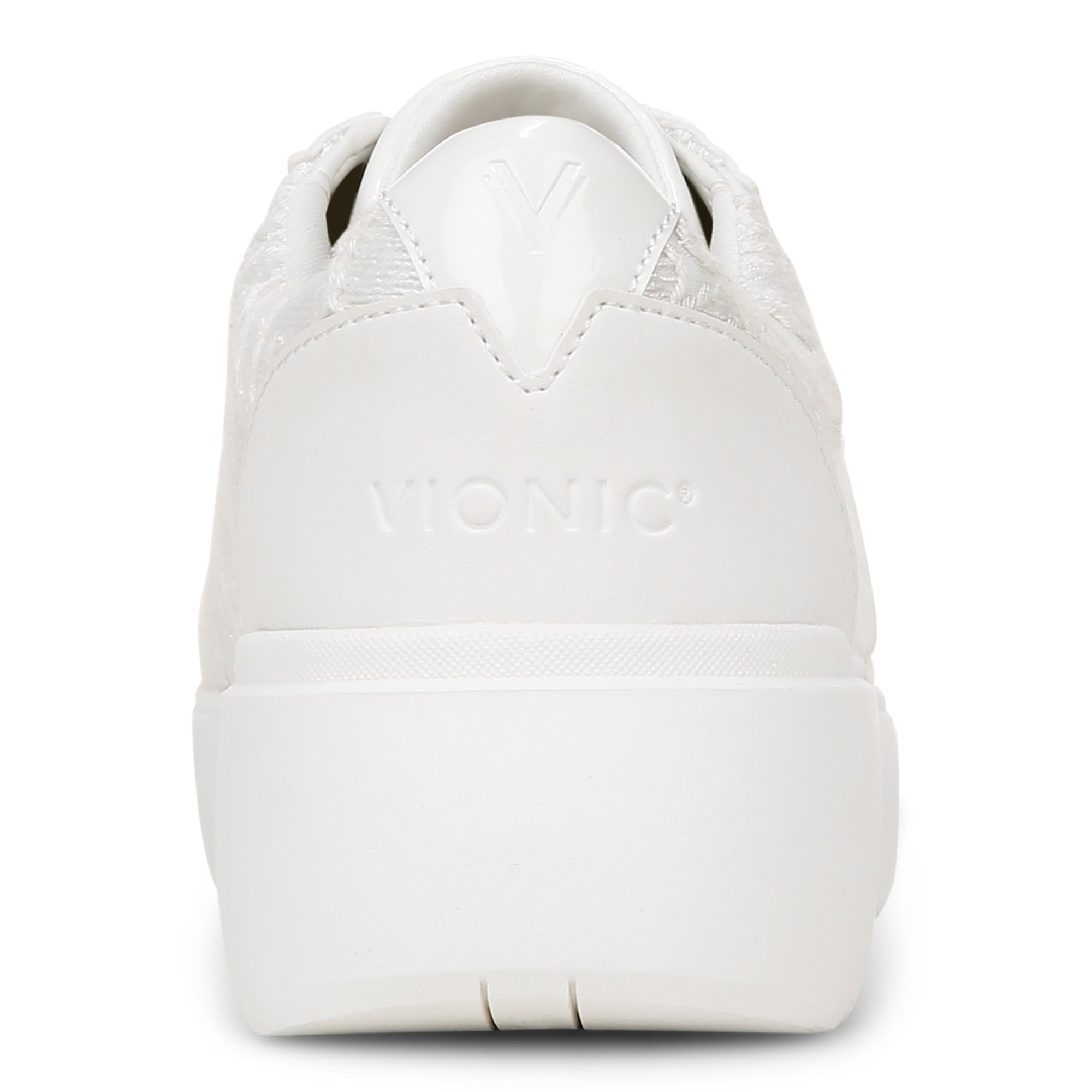 Vionic Kearny Women's Lace Up Platform Comfort Sneaker - White Lace - Back