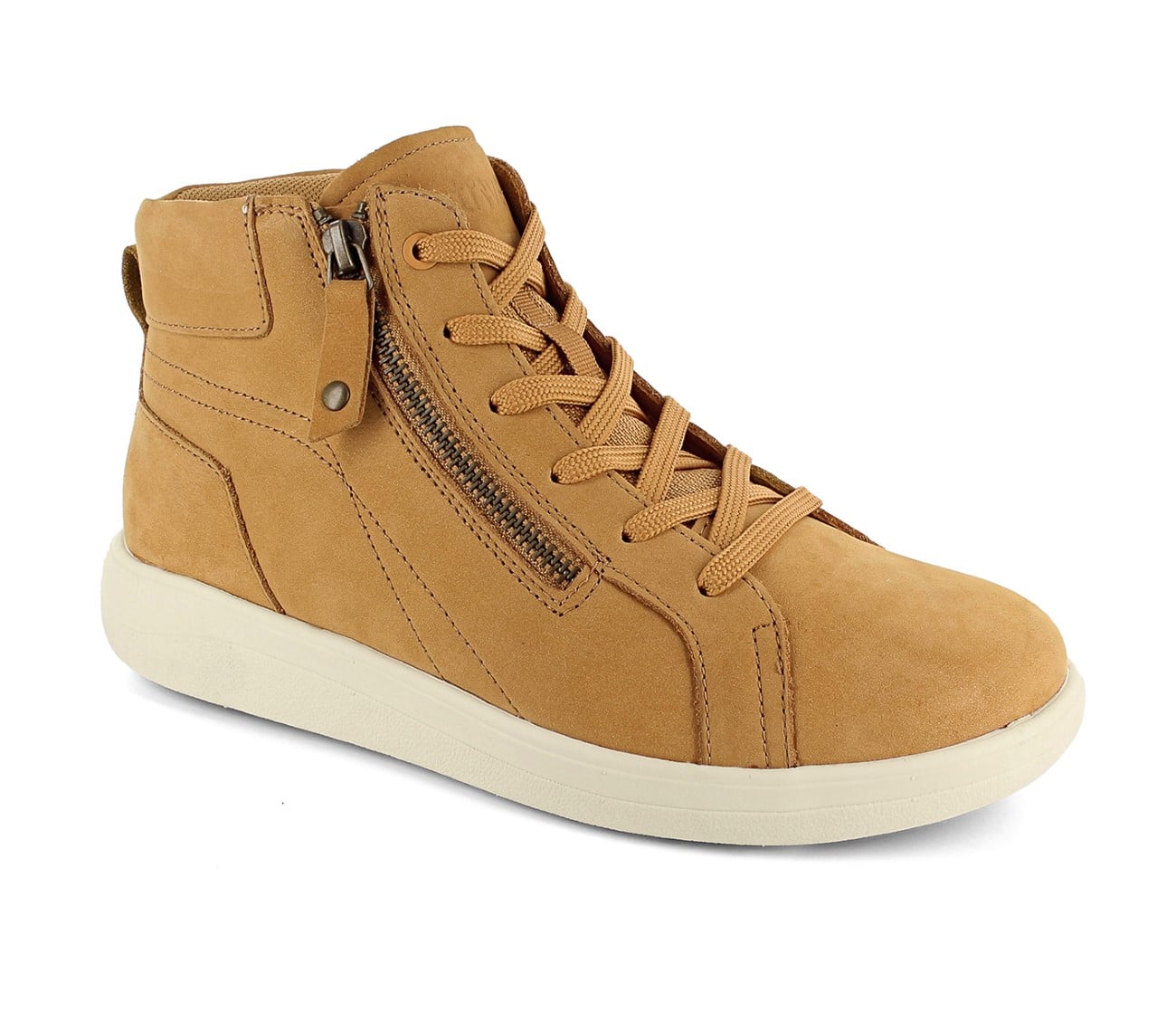 Strive Kensignton Women's Comfort High Top Zipper Sneaker Boot in Oak