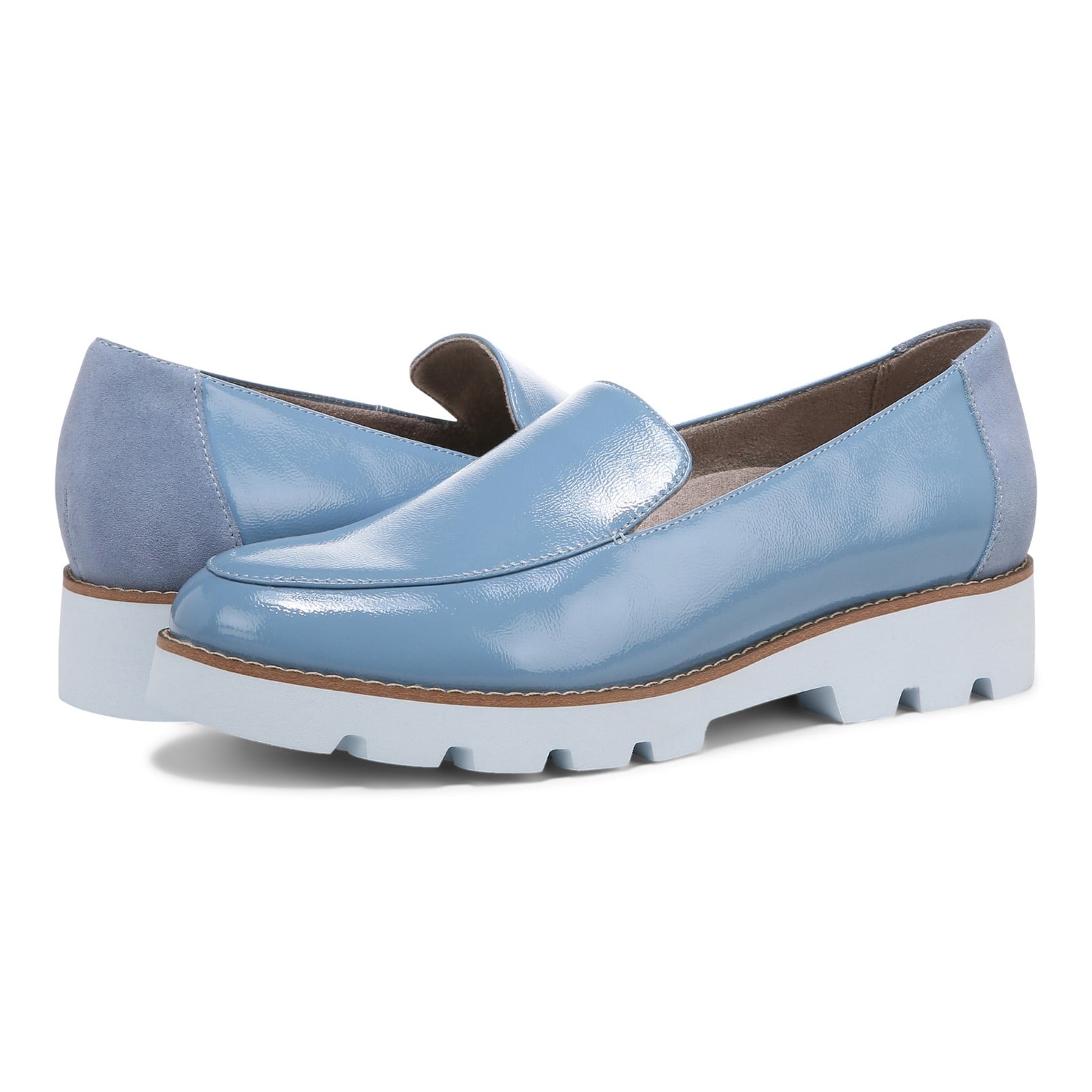 Vionic Kensley Women's Slip On Loafer - Blue Shadow - pair left angle