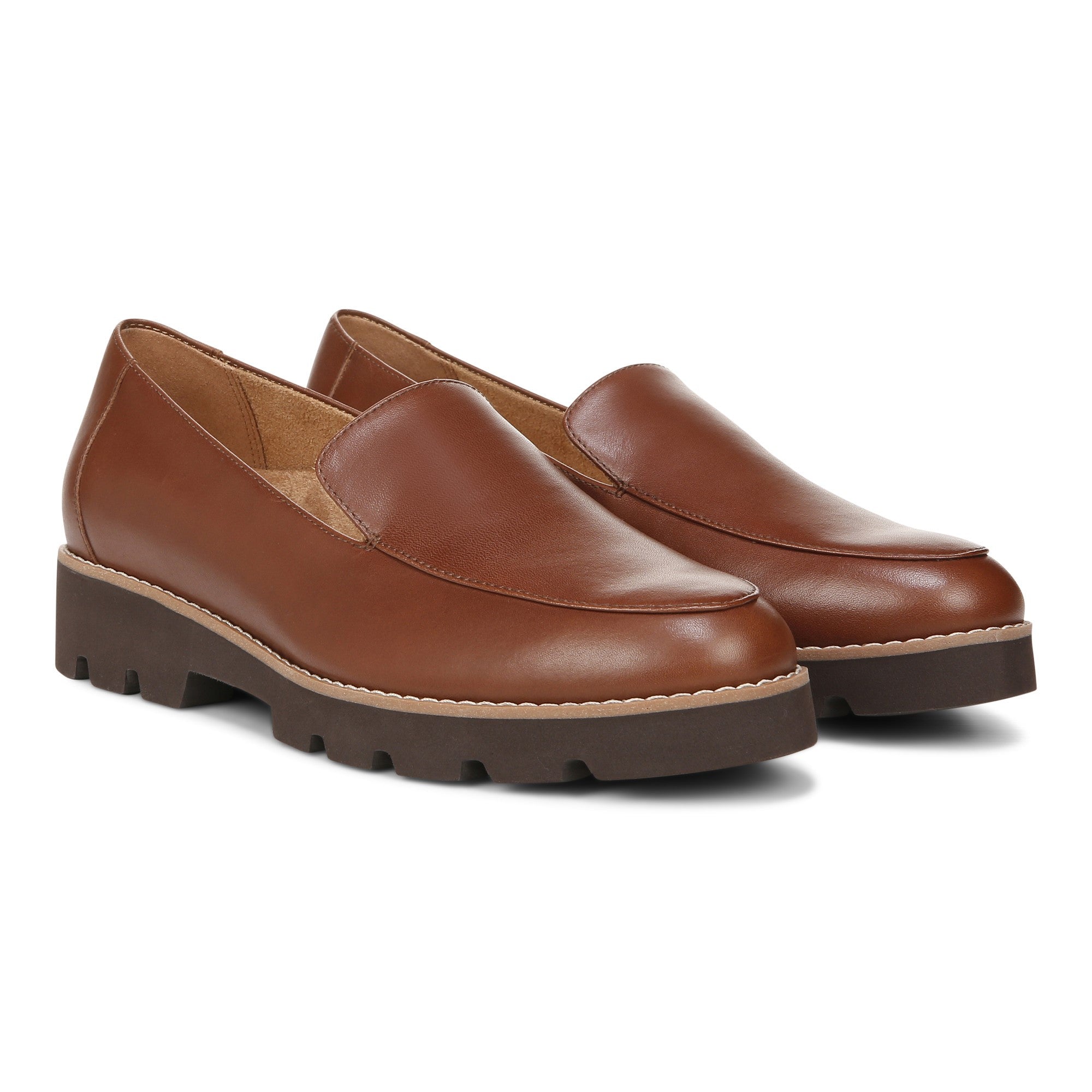 Vionic Kensley Women's Slip On Loafer - Brown Nappa - Pair