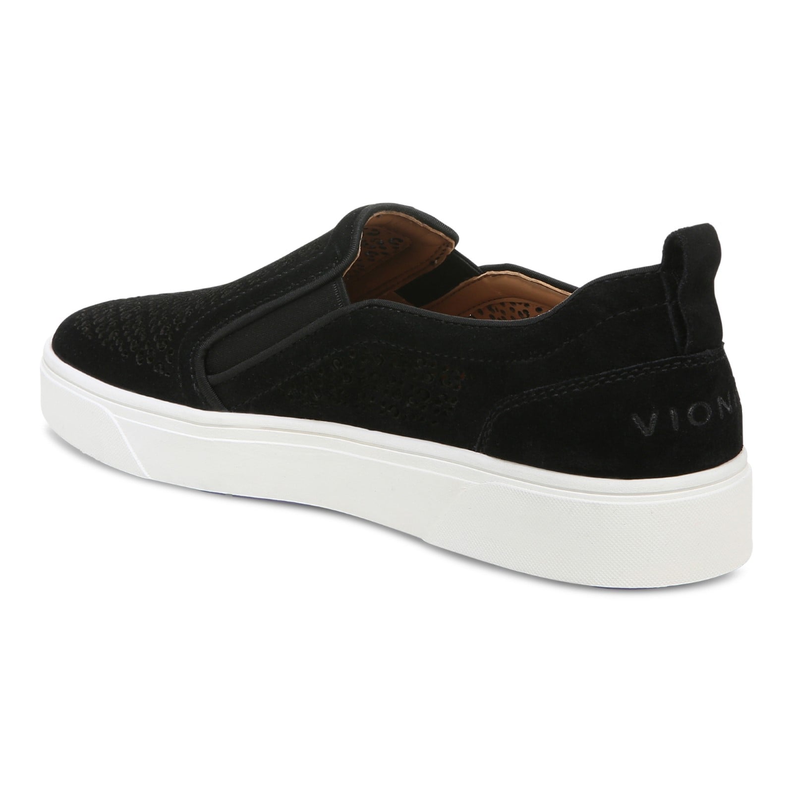 Vionic Kimmie Perf Womens Slip On/Loafer/Moc Casual - Black - Back angle