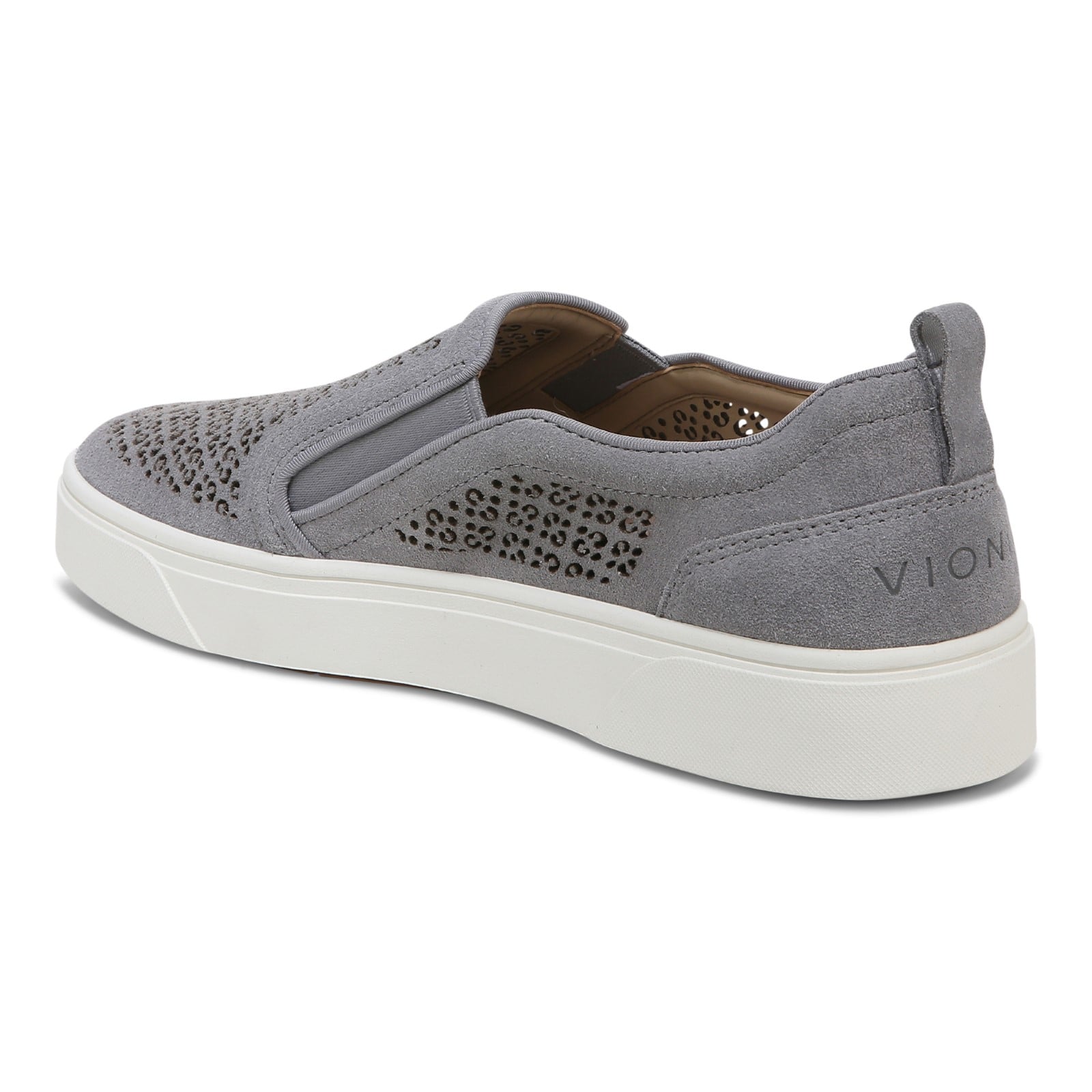Vionic Kimmie Perf Womens Slip On/Loafer/Moc Casual - Slate - Back angle