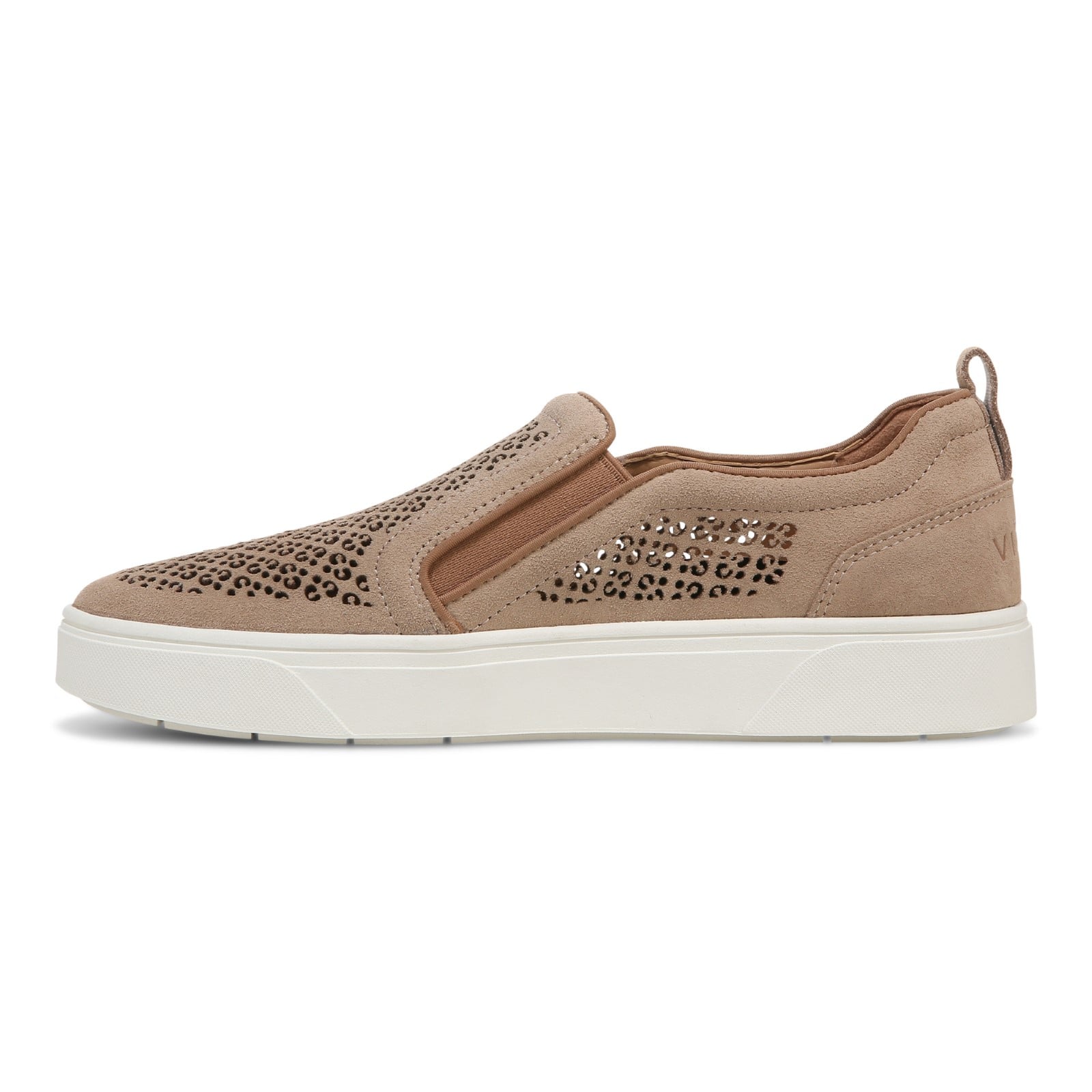 Vionic Kimmie Perf Womens Slip On/Loafer/Moc Casual - Wheat Suede/Rose Suede - Left Side