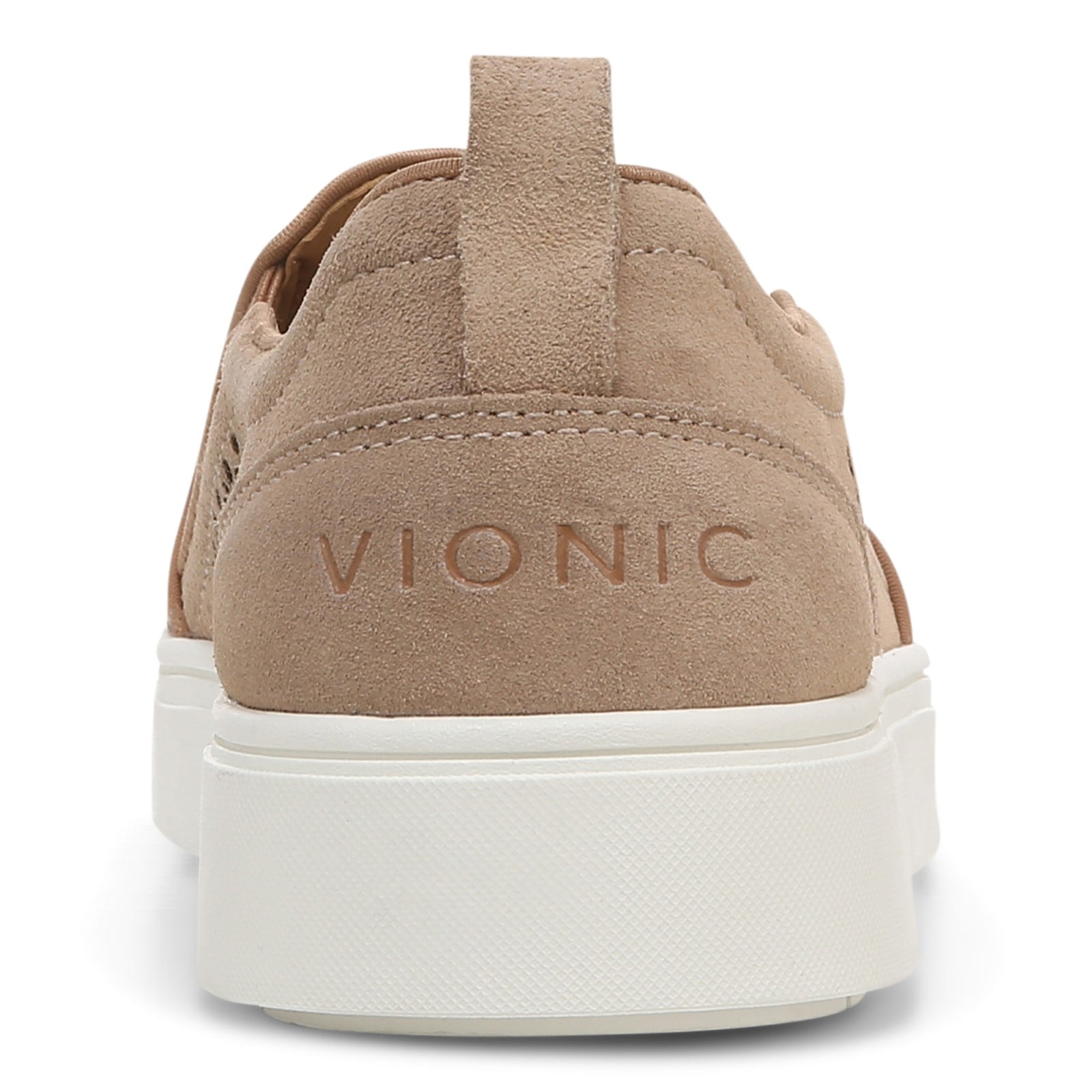 Vionic Kimmie Perf Womens Slip On/Loafer/Moc Casual - Wheat Suede/Rose Suede - Back