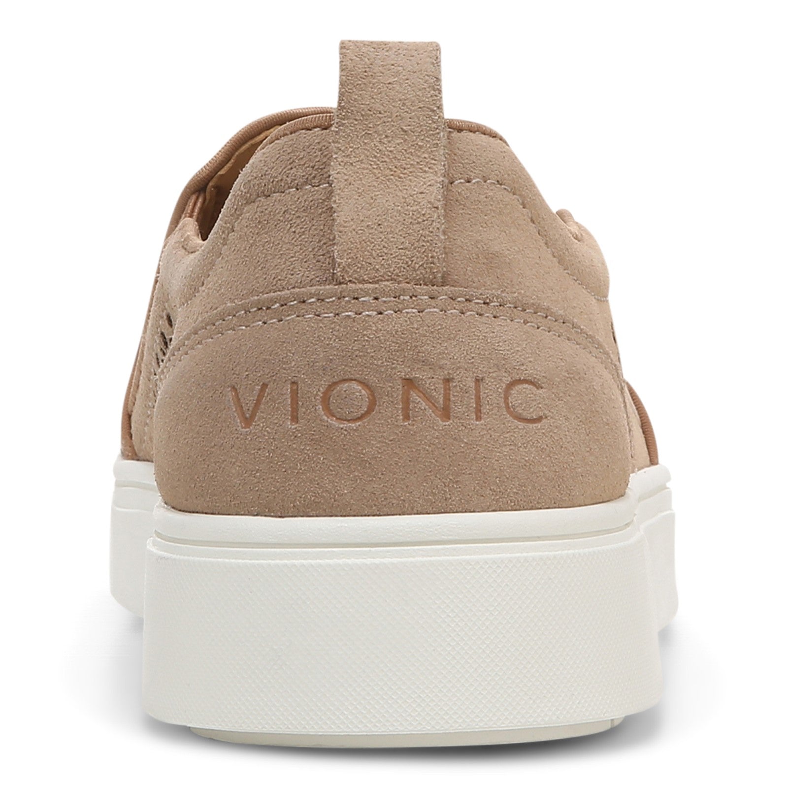 Vionic Kimmie Perf Womens Slip On/Loafer/Moc Casual - Wheat Suede/Rose Suede - Back