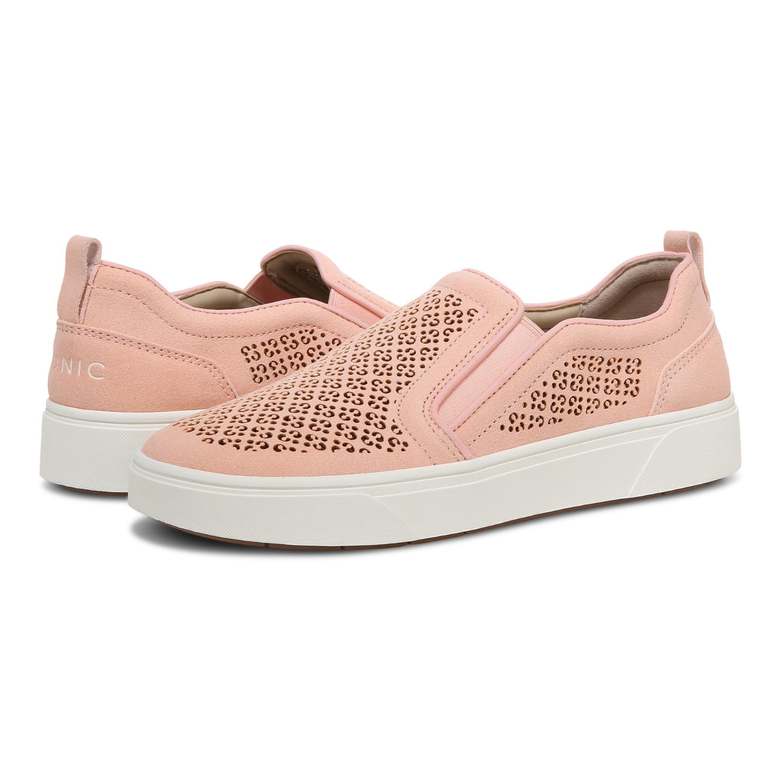 Vionic Kimmie Perf Womens Slip On/Loafer/Moc Casual - Roze - pair left angle