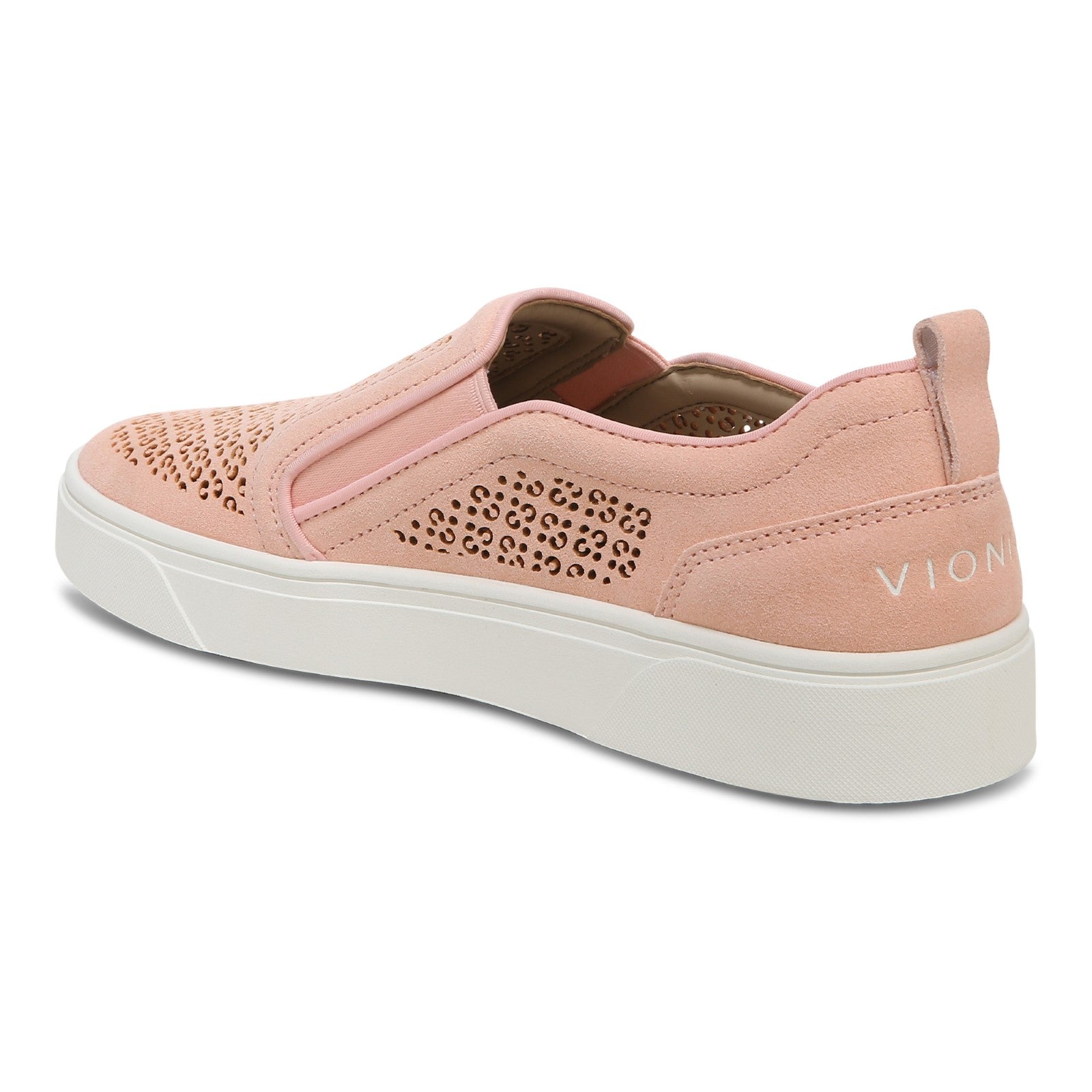 Vionic Kimmie Perf Womens Slip On/Loafer/Moc Casual - Roze - Back angle