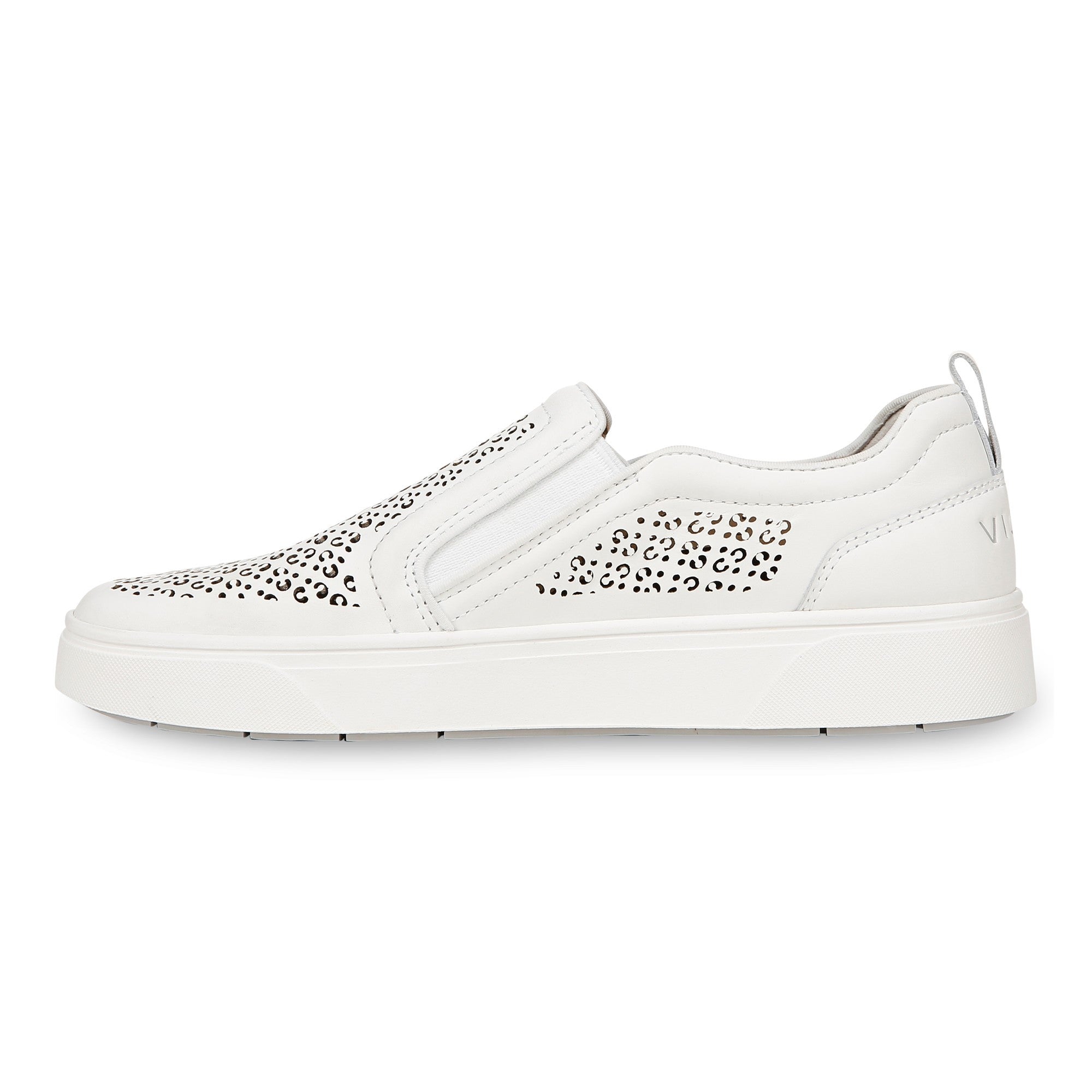 Vionic Kimmie Perf Women's Slip On Supportive Sneaker - White - Left Side