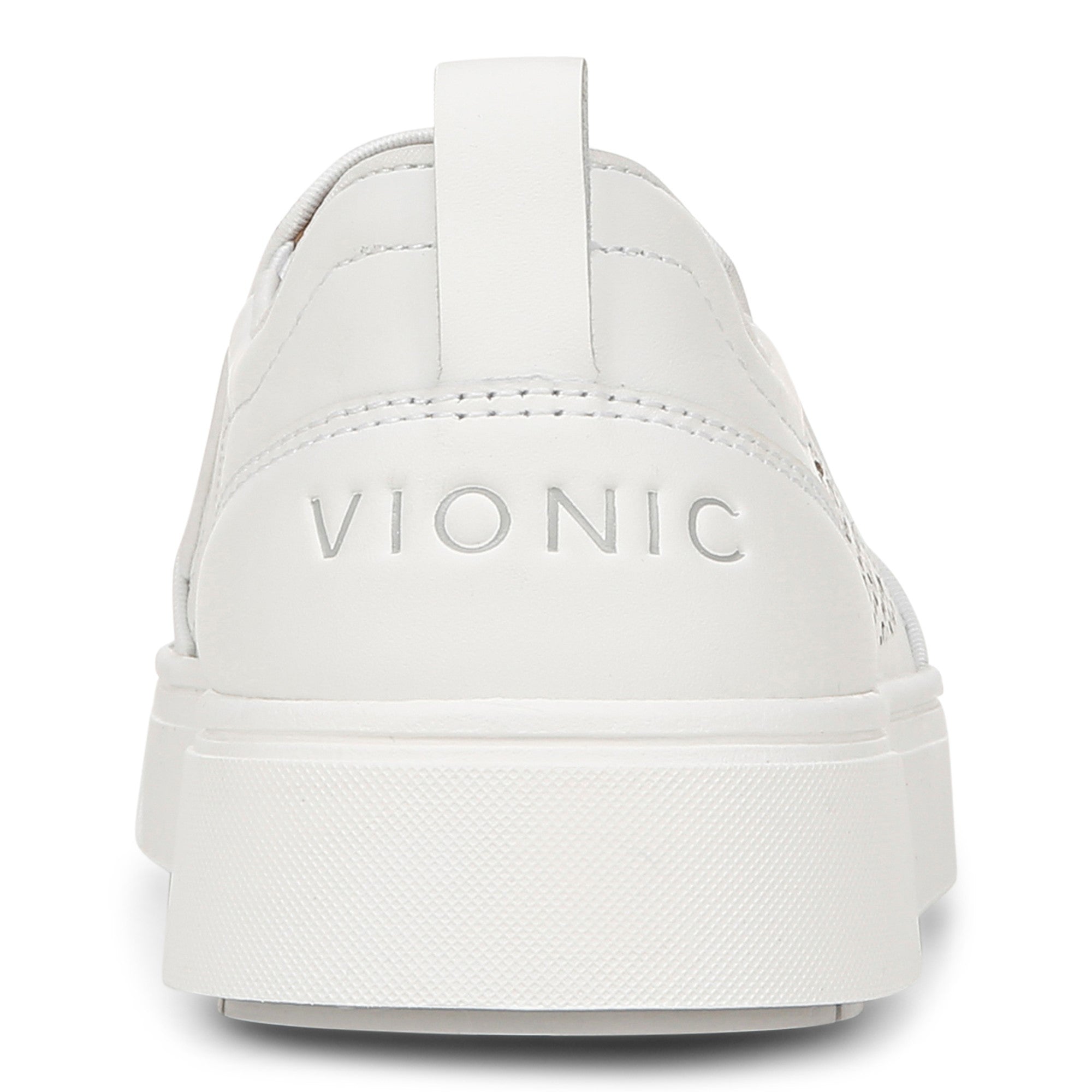 Vionic Kimmie Perf Women's Slip On Supportive Sneaker - White - Back