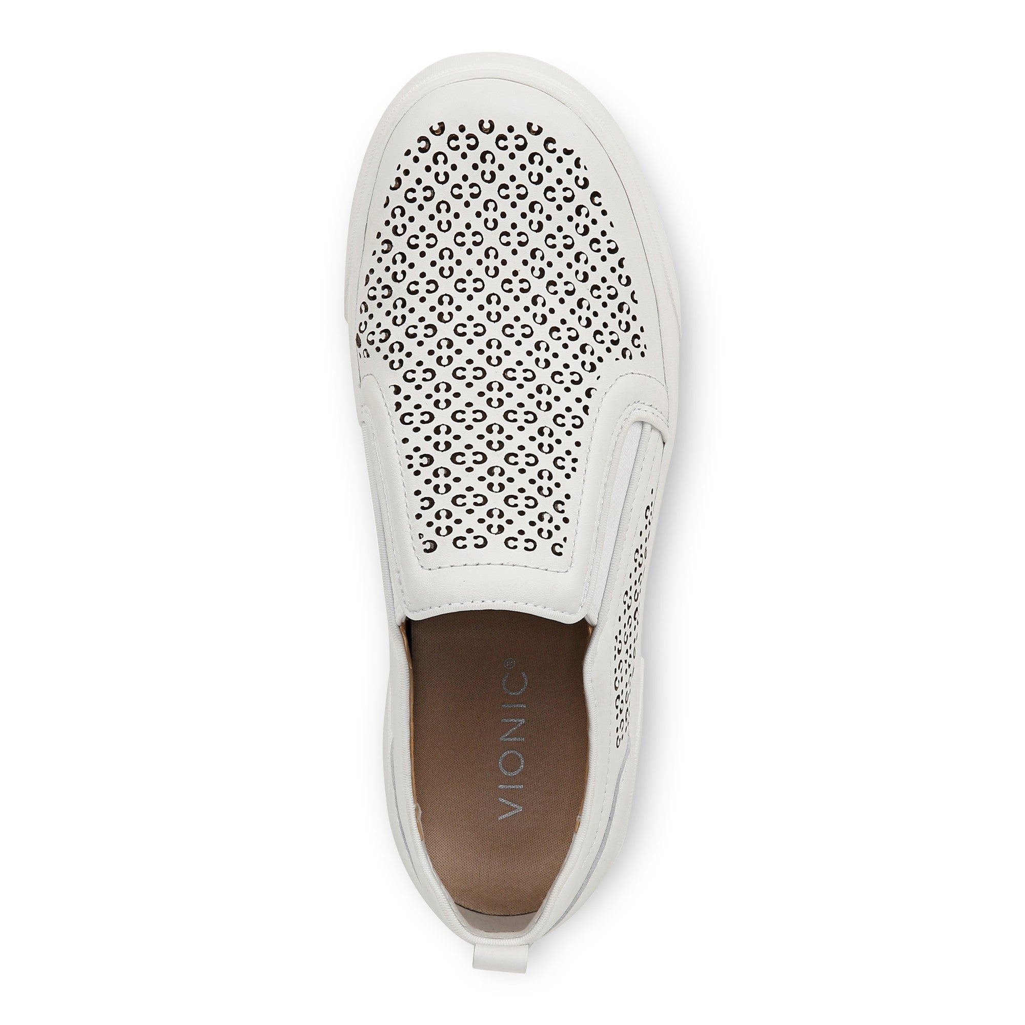 Vionic Kimmie Perf Women's Slip On Supportive Sneaker - White - Top