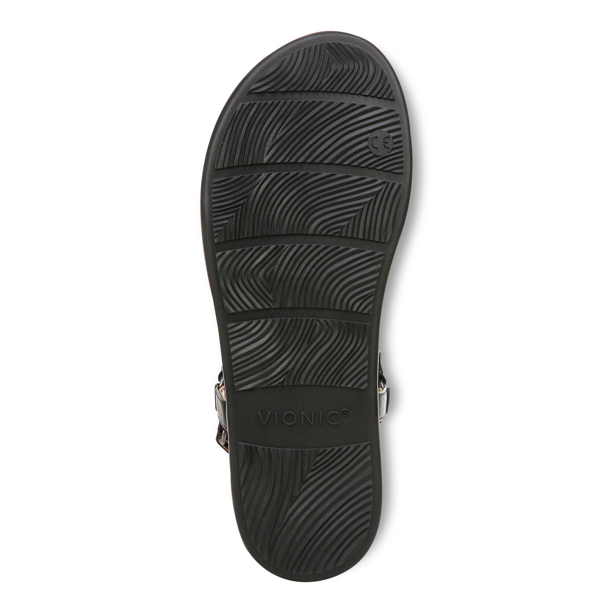Vionic Kirra II Women's Toe Post Sling Back Arch Supportive Sandal - Black - Bottom