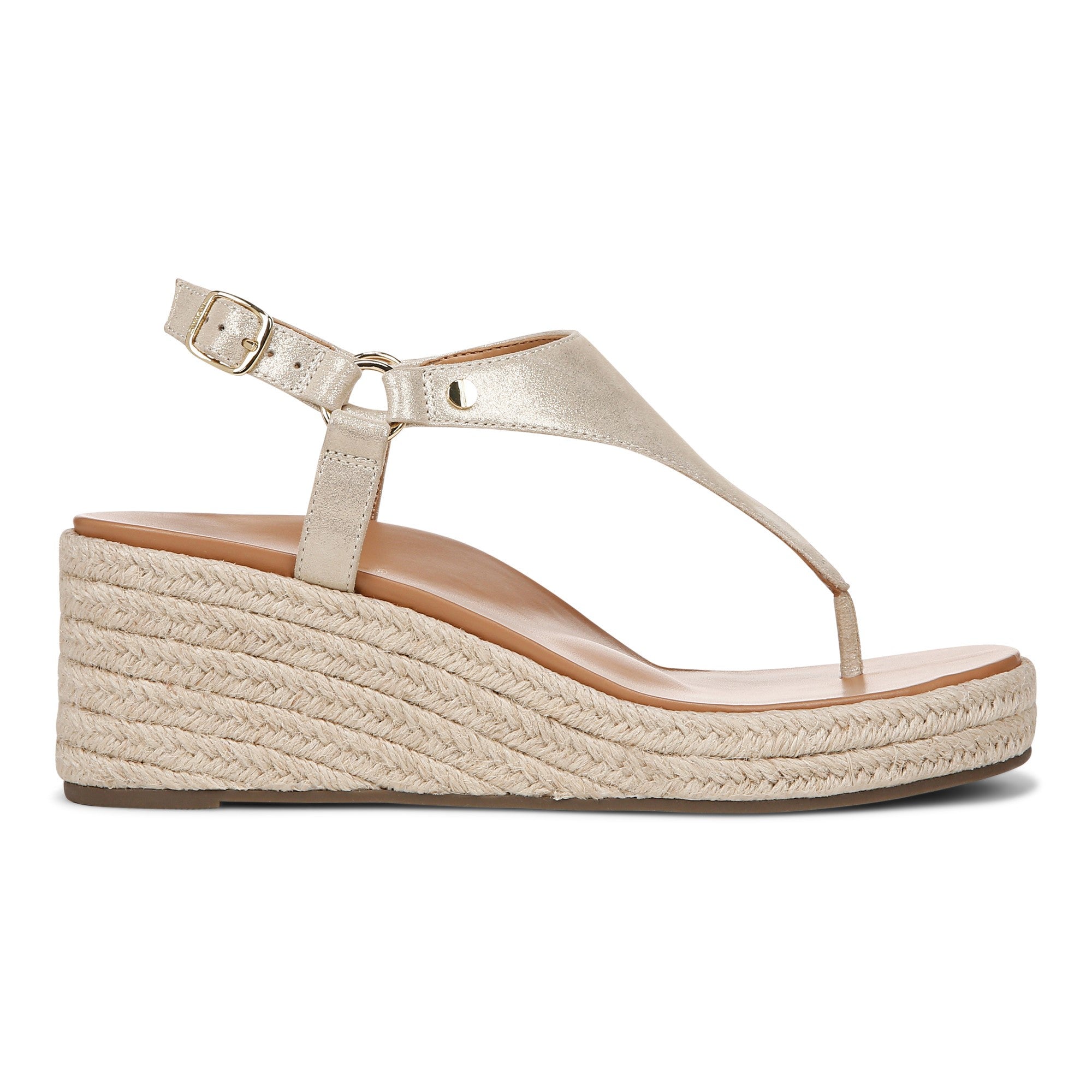 Vionic Kirra Wedge Women's Supportive Sandal - Gold - Right side