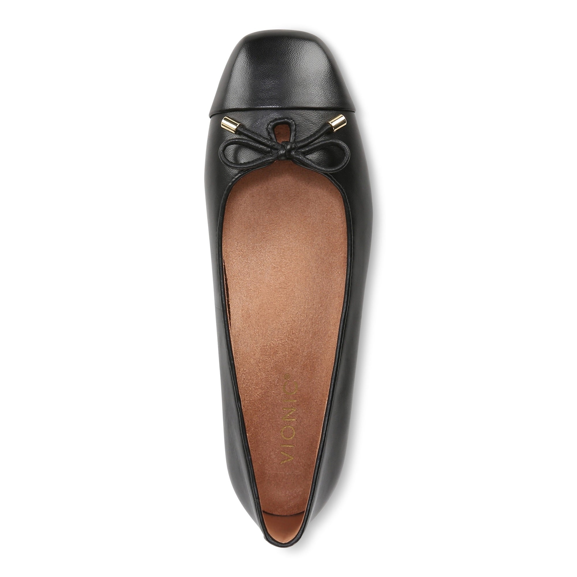 Vionic Klara Women's Ballet Comfort Flat - Black - Top