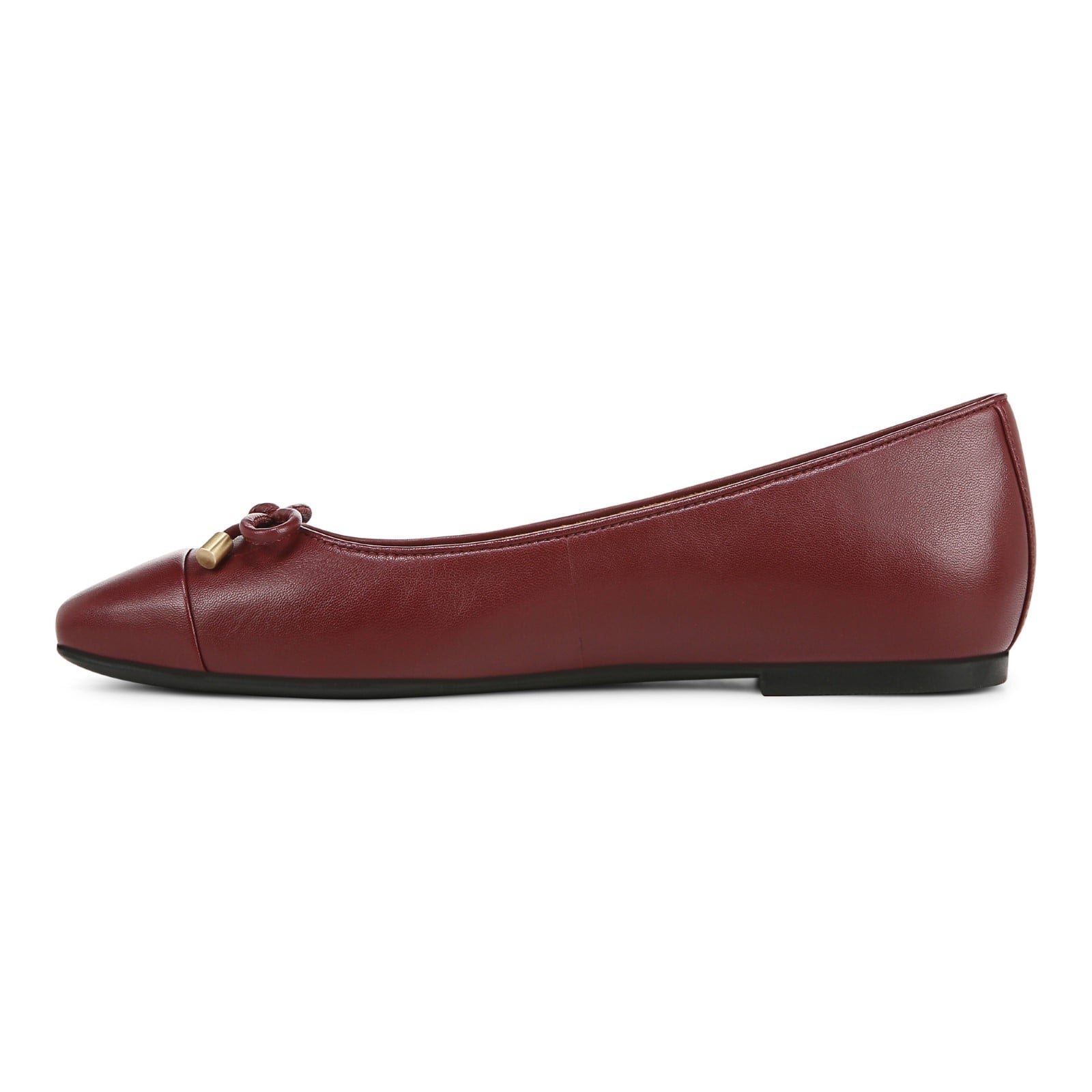 Vionic Klara Women's Ballet Comfort Flat - Syrah - Left Side