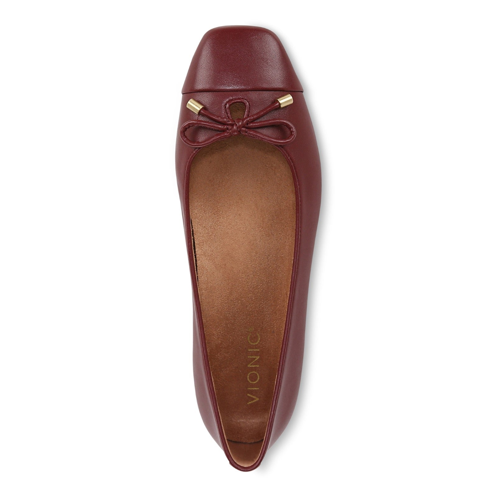 Vionic Klara Women's Ballet Comfort Flat - Syrah - Top