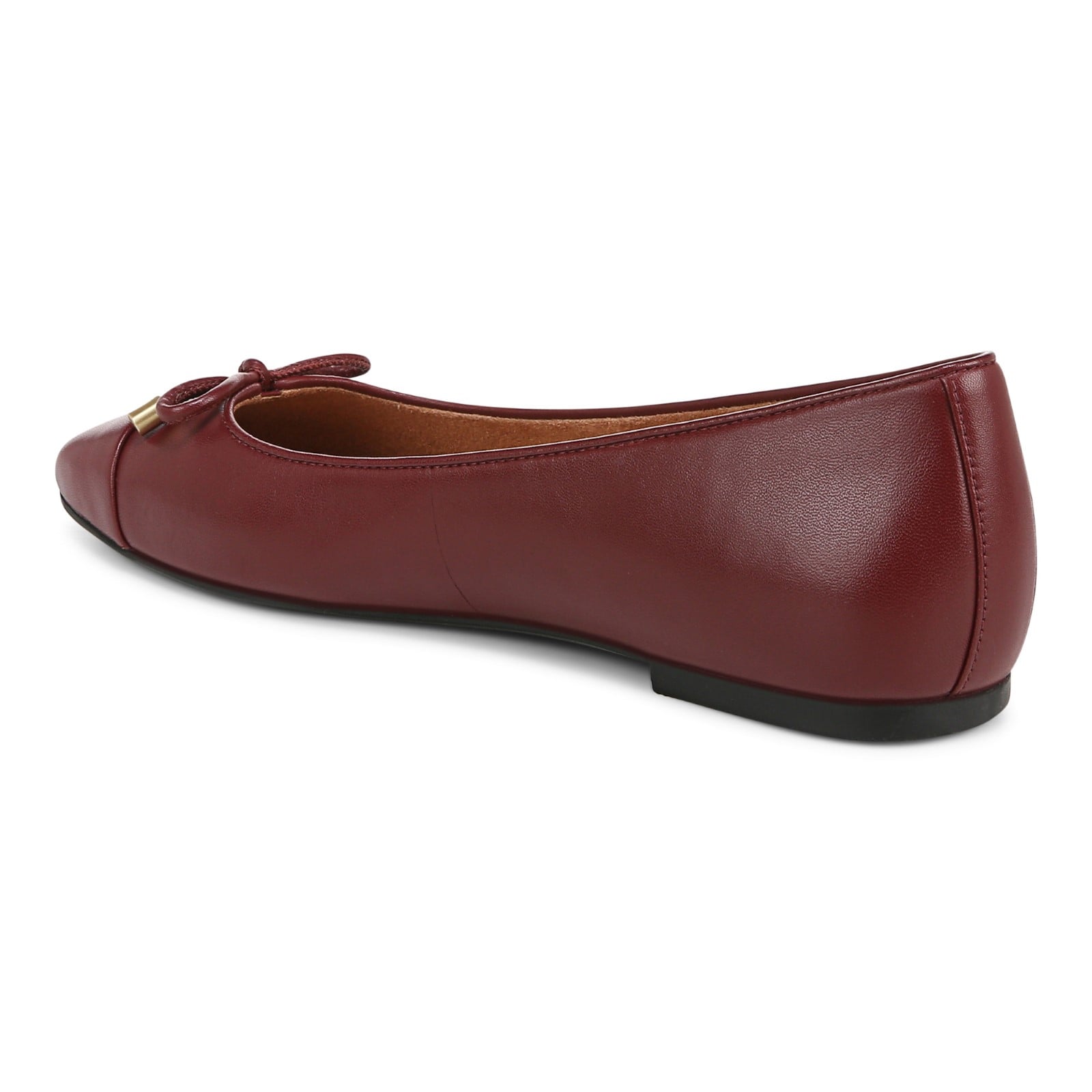 Vionic Klara Women's Ballet Comfort Flat - Syrah - Back angle