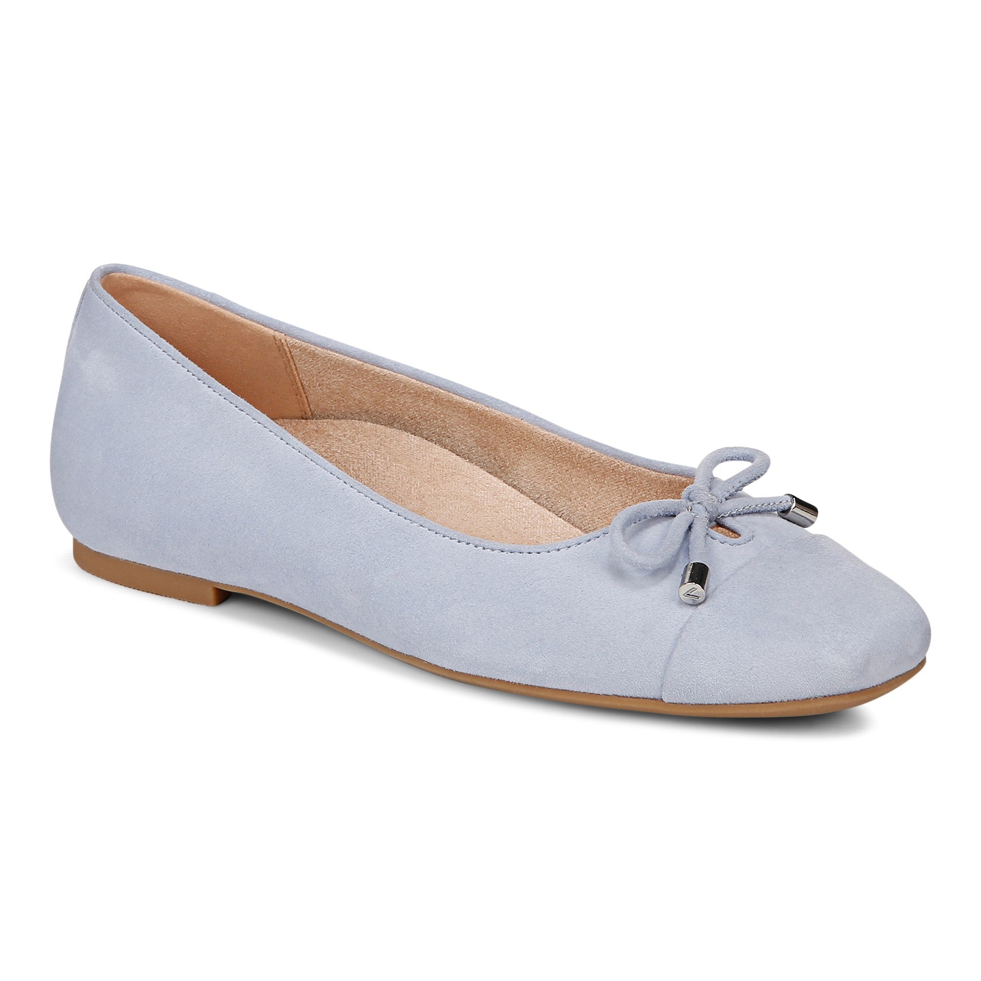 Vionic Klara Women's Ballet Comfort Flat - Skyway Blue - Angle main