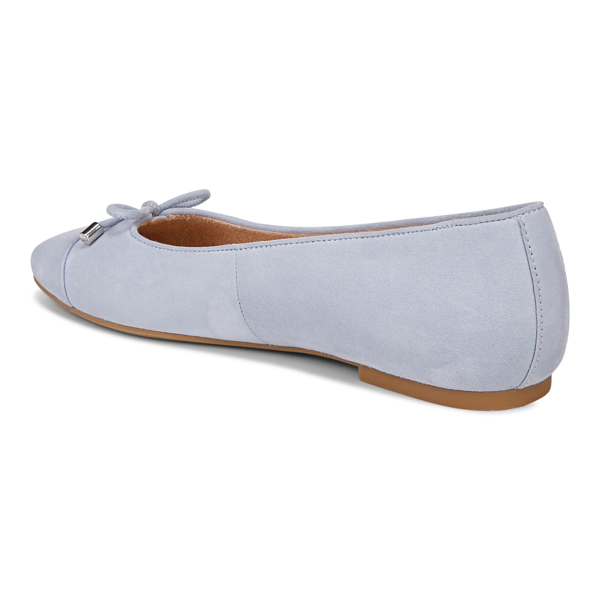 Vionic Klara Women's Ballet Comfort Flat - Skyway Blue - Back angle