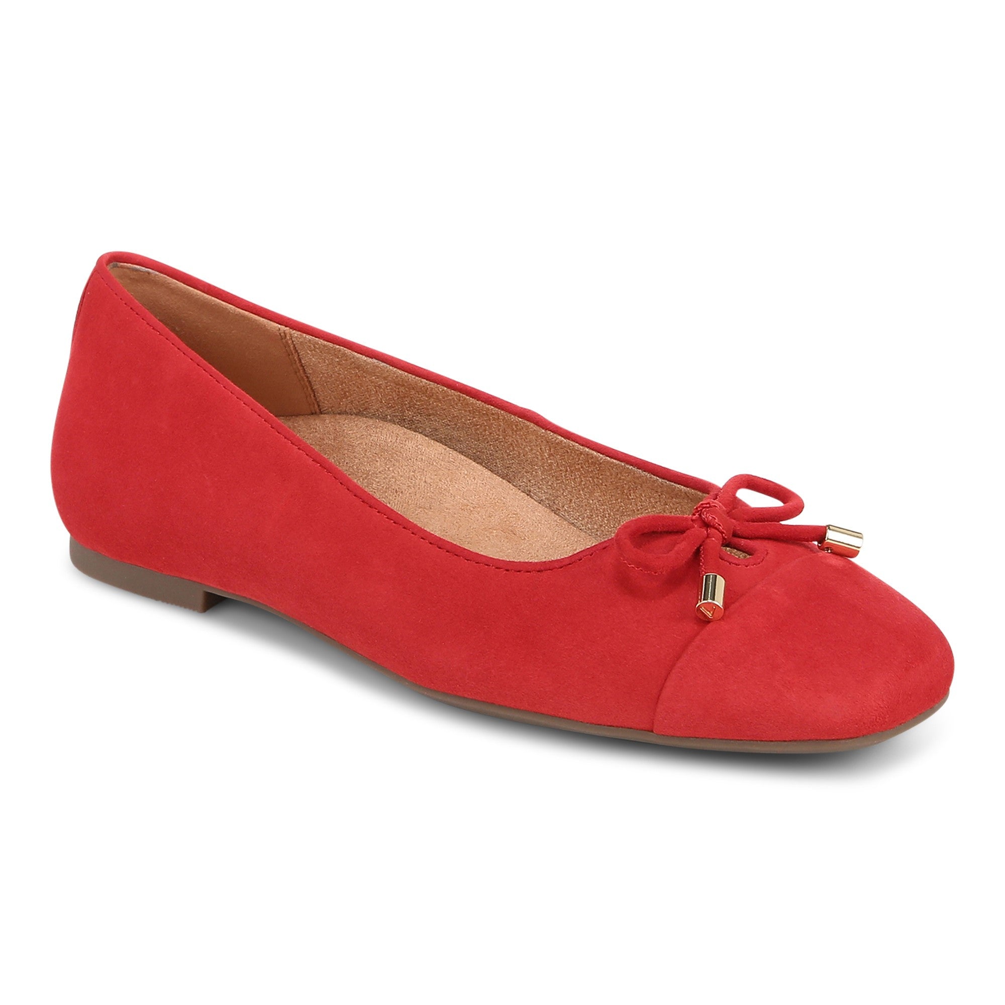 Vionic Klara Women's Ballet Comfort Flat Discounted in Red