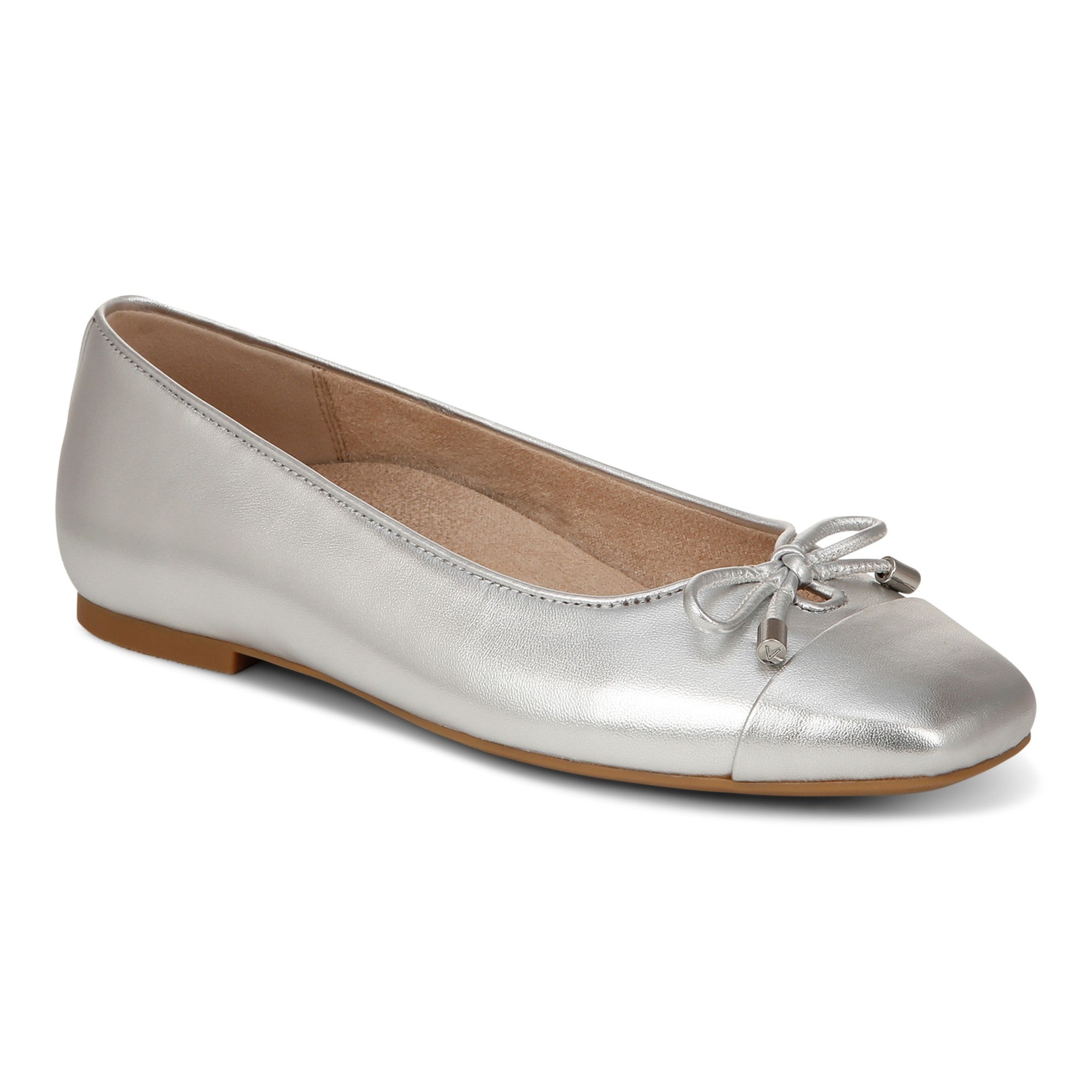 Vionic Klara Women's Ballet Comfort Flat in Silver