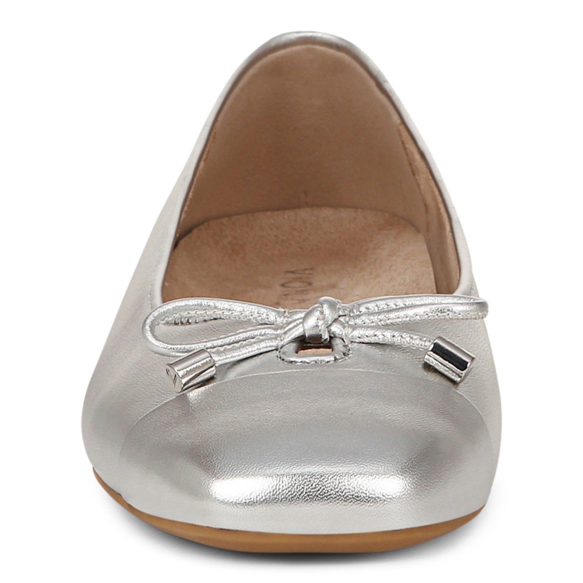 Vionic Klara Women's Ballet Comfort Flat - Silver - Front