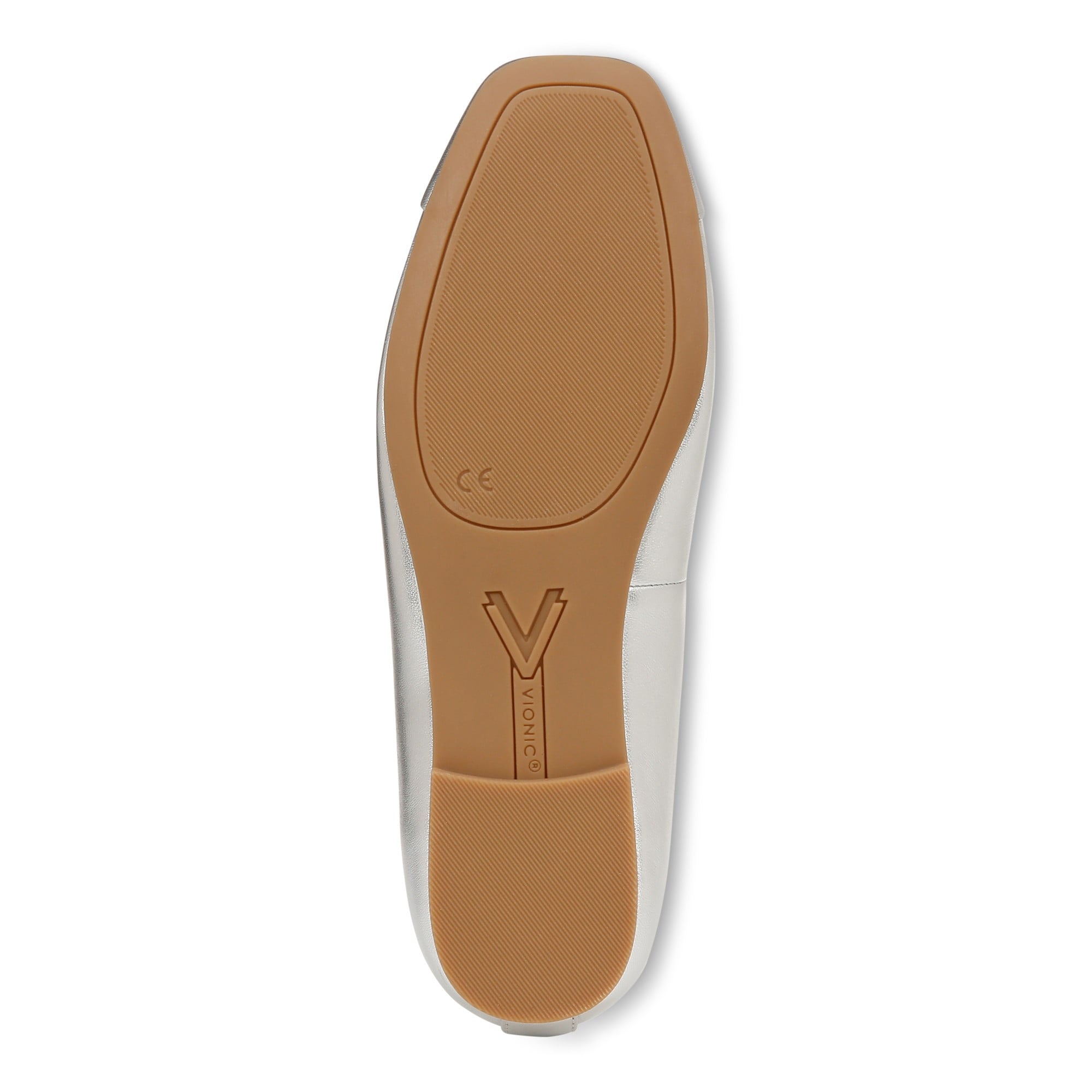 Vionic Klara Women's Ballet Comfort Flat - Silver - Bottom