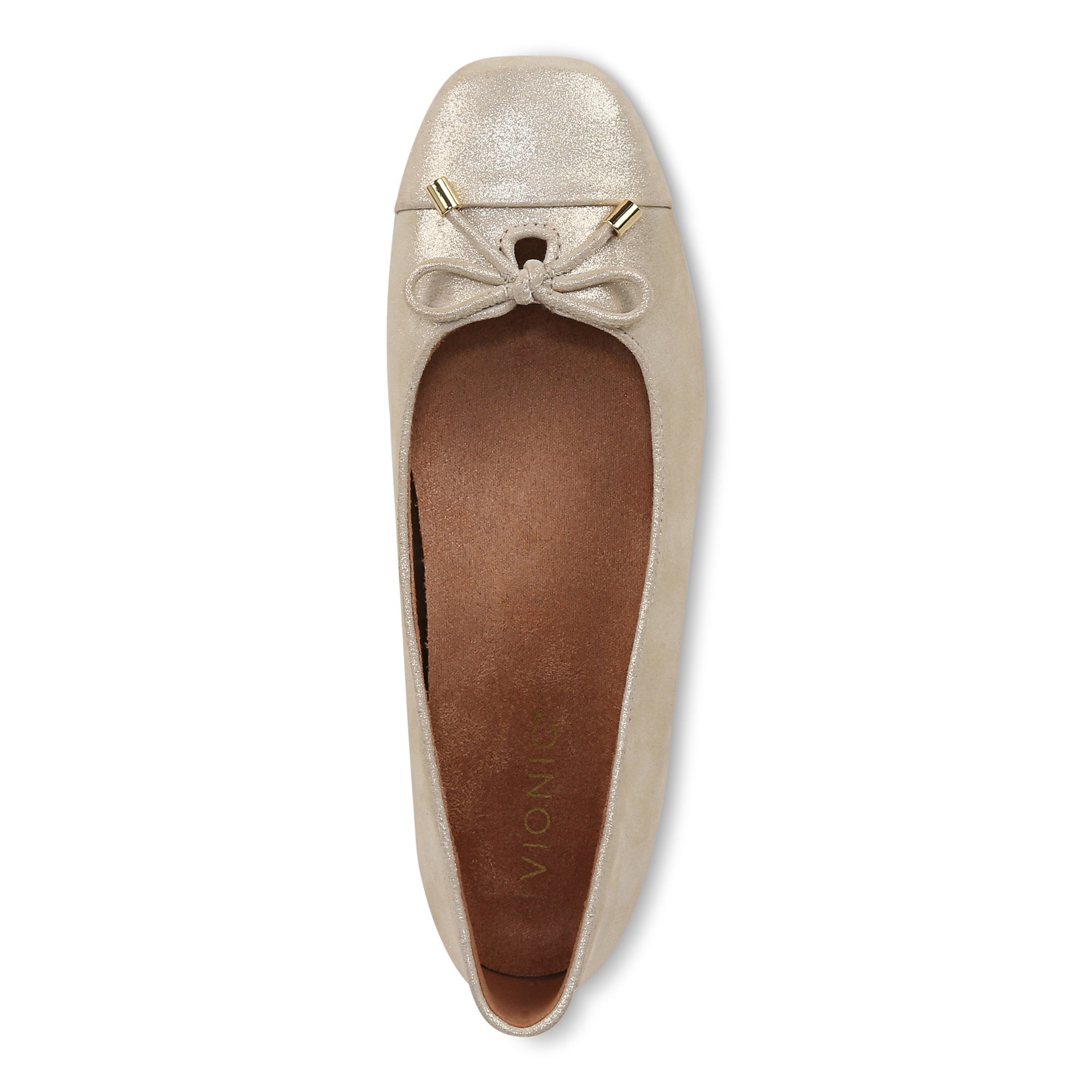 Vionic Klara Women's Ballet Comfort Flat - Gold - Top