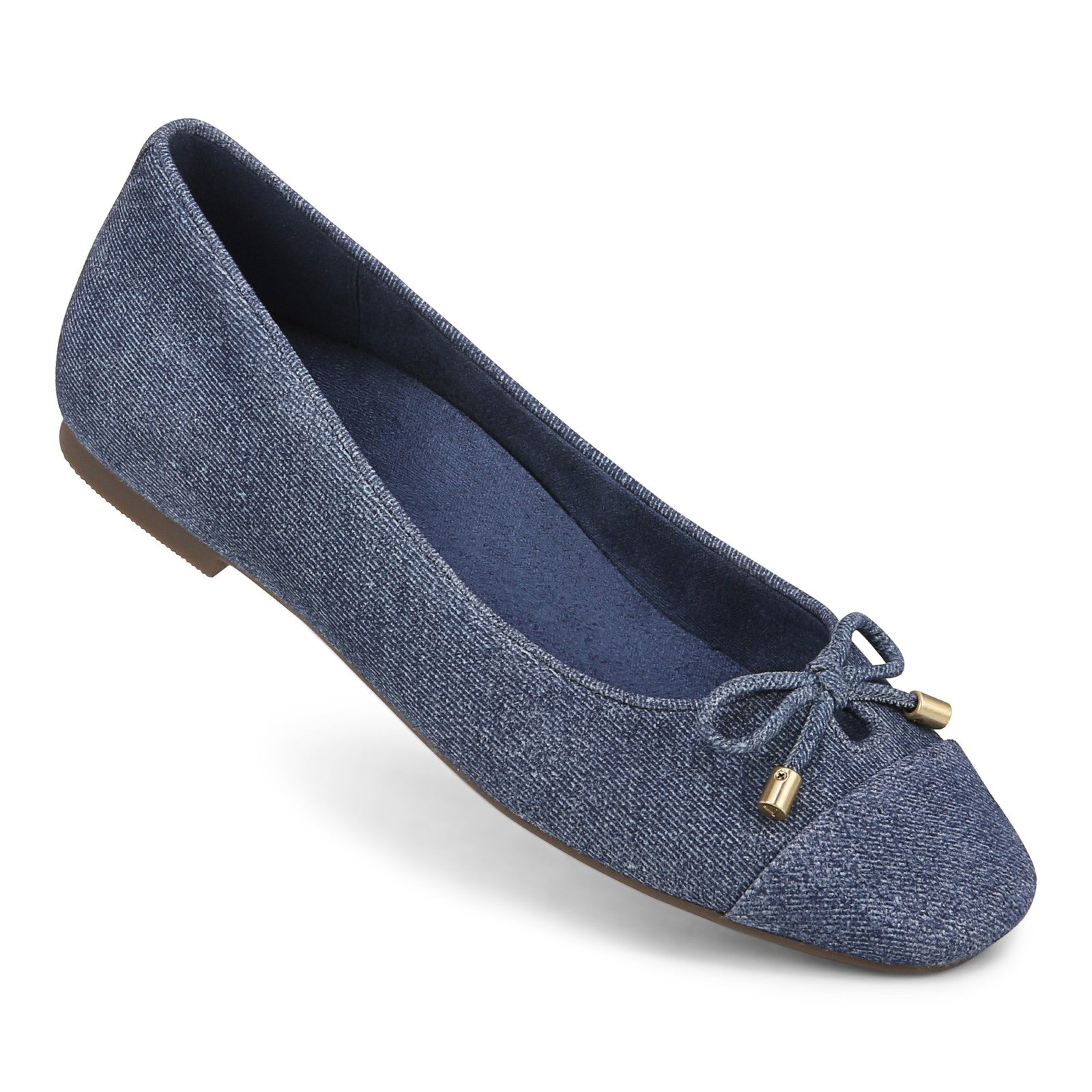 Vionic Klara Women's Ballet Comfort Flat - Denim Blue - KLARA-I8667L6405-DENIM BLUE-13fl-med