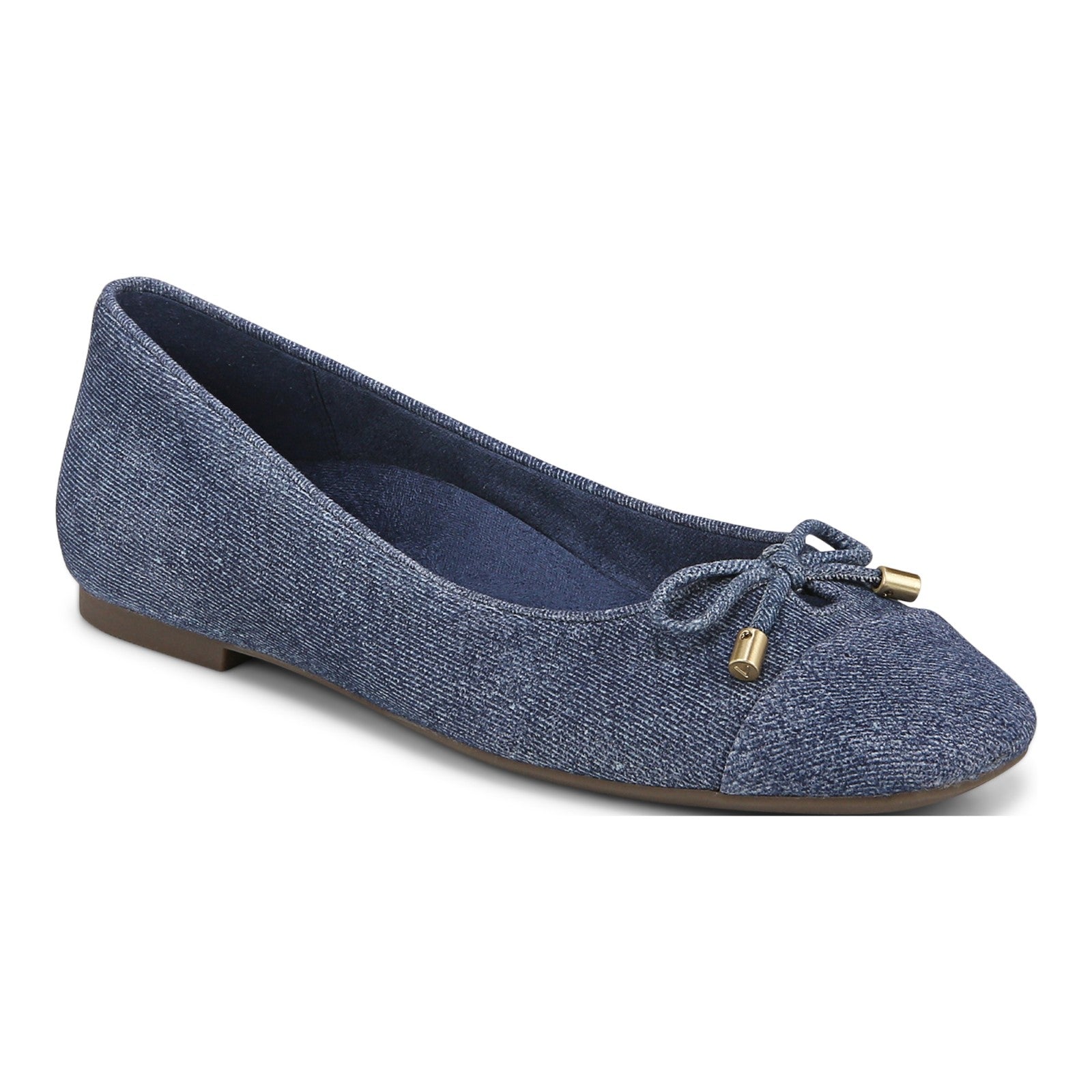 Vionic Klara Women's Ballet Comfort Flat - Denim Blue - Angle main