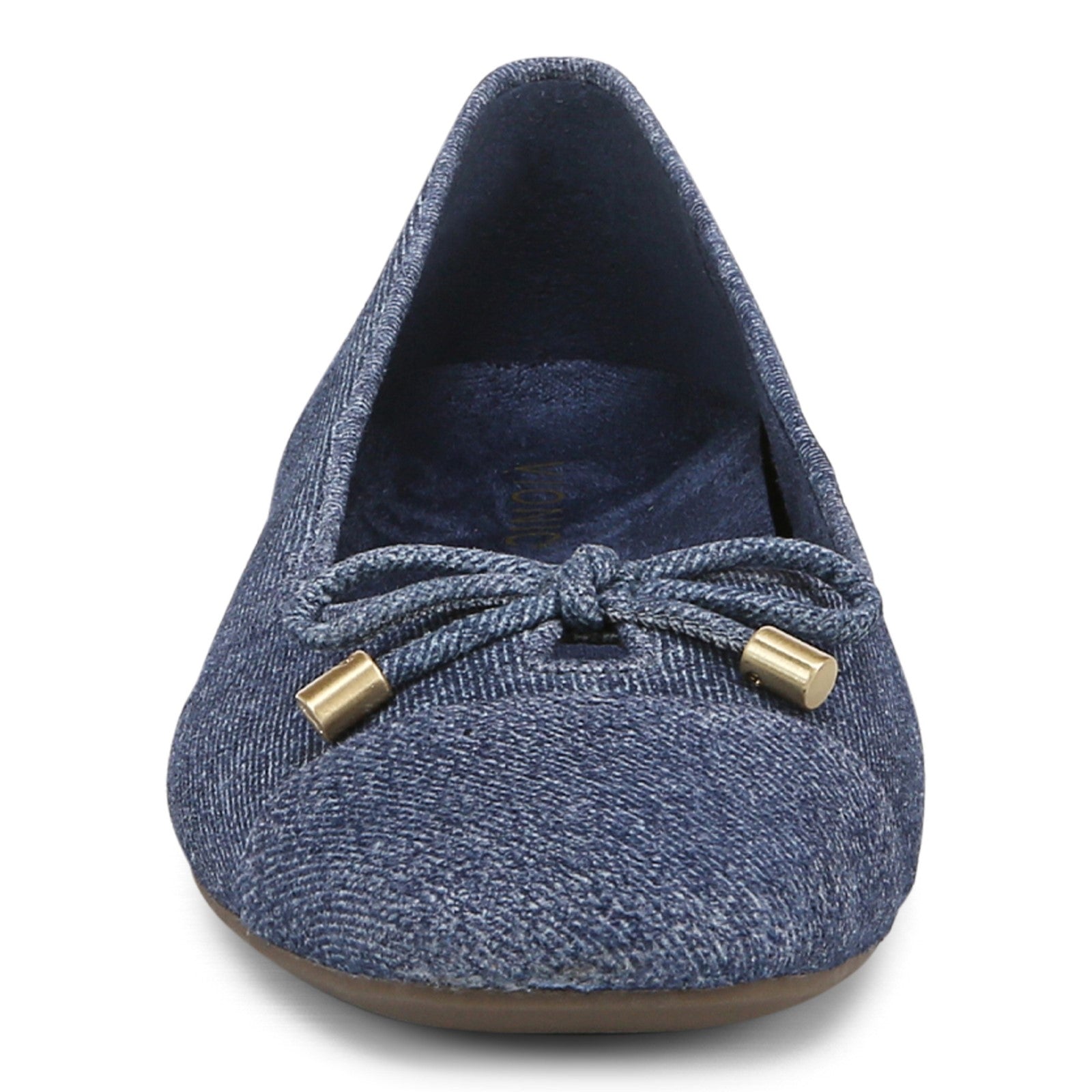 Vionic Klara Women's Ballet Comfort Flat - Denim Blue - Front