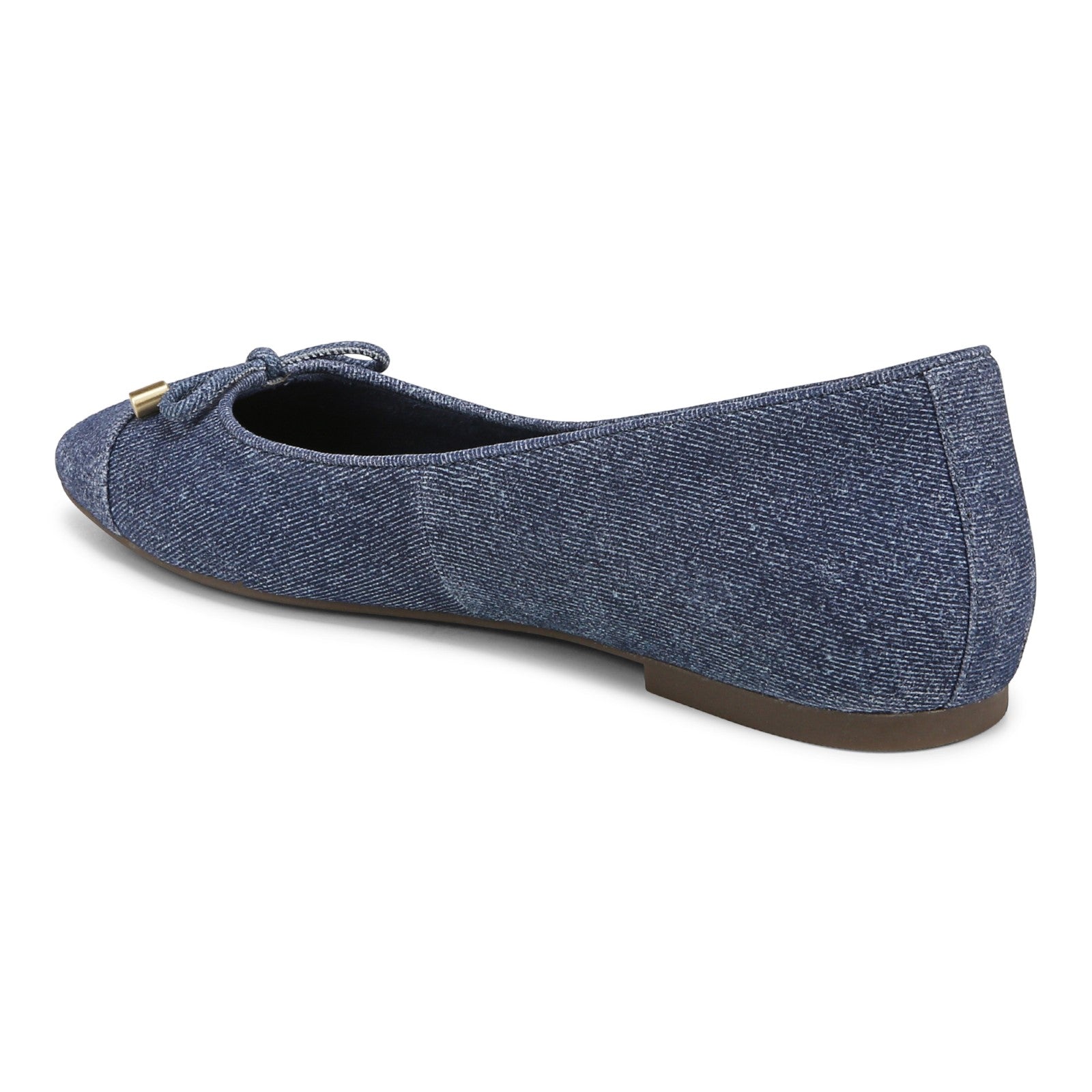 Vionic Klara Women's Ballet Comfort Flat - Denim Blue - Back angle