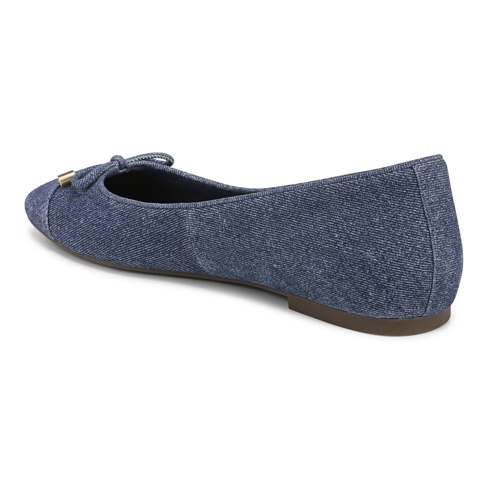 Vionic Klara Women's Ballet Comfort Flat - Denim Blue - Back angle